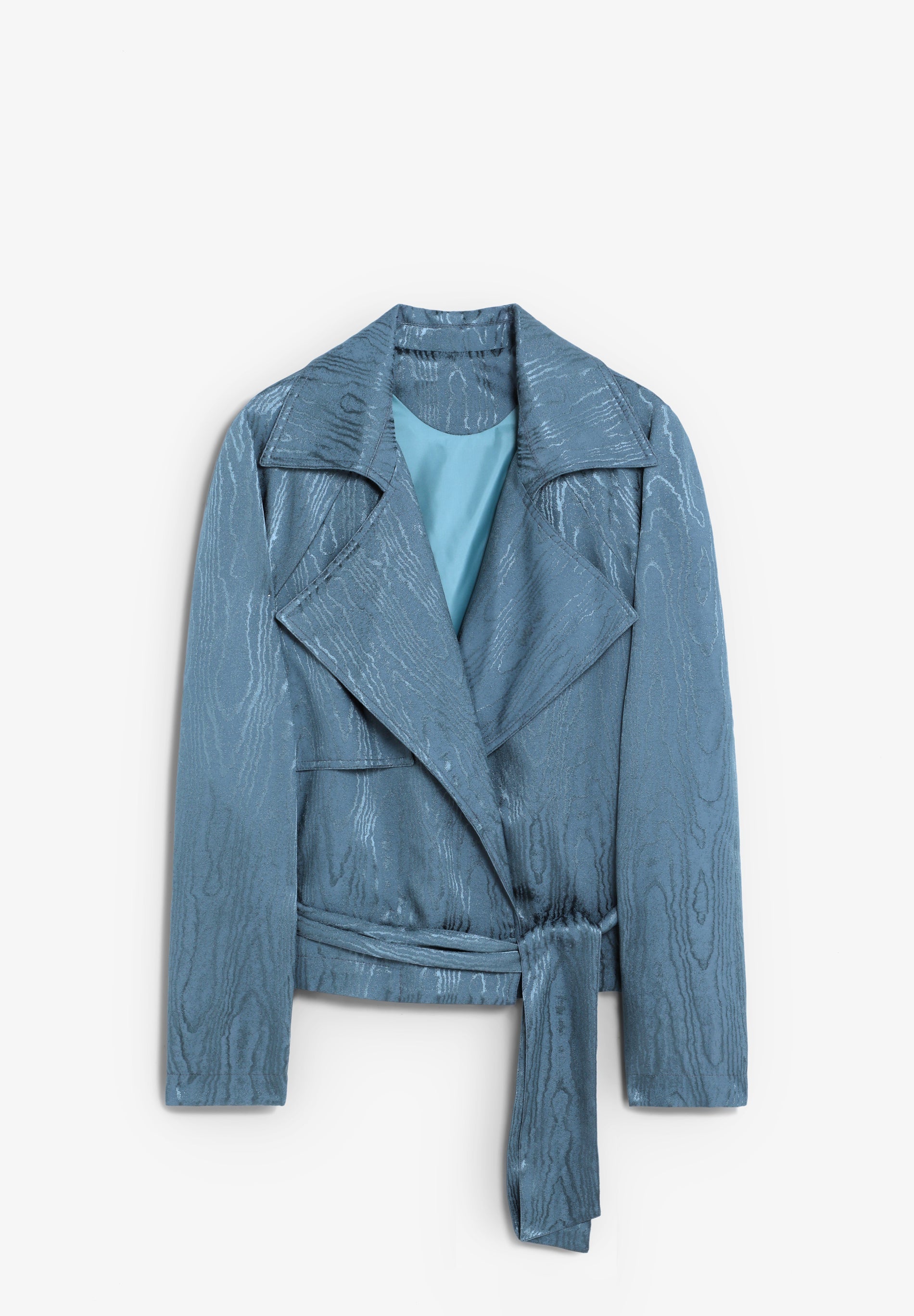 JACQUARD JACKET WITH BELT