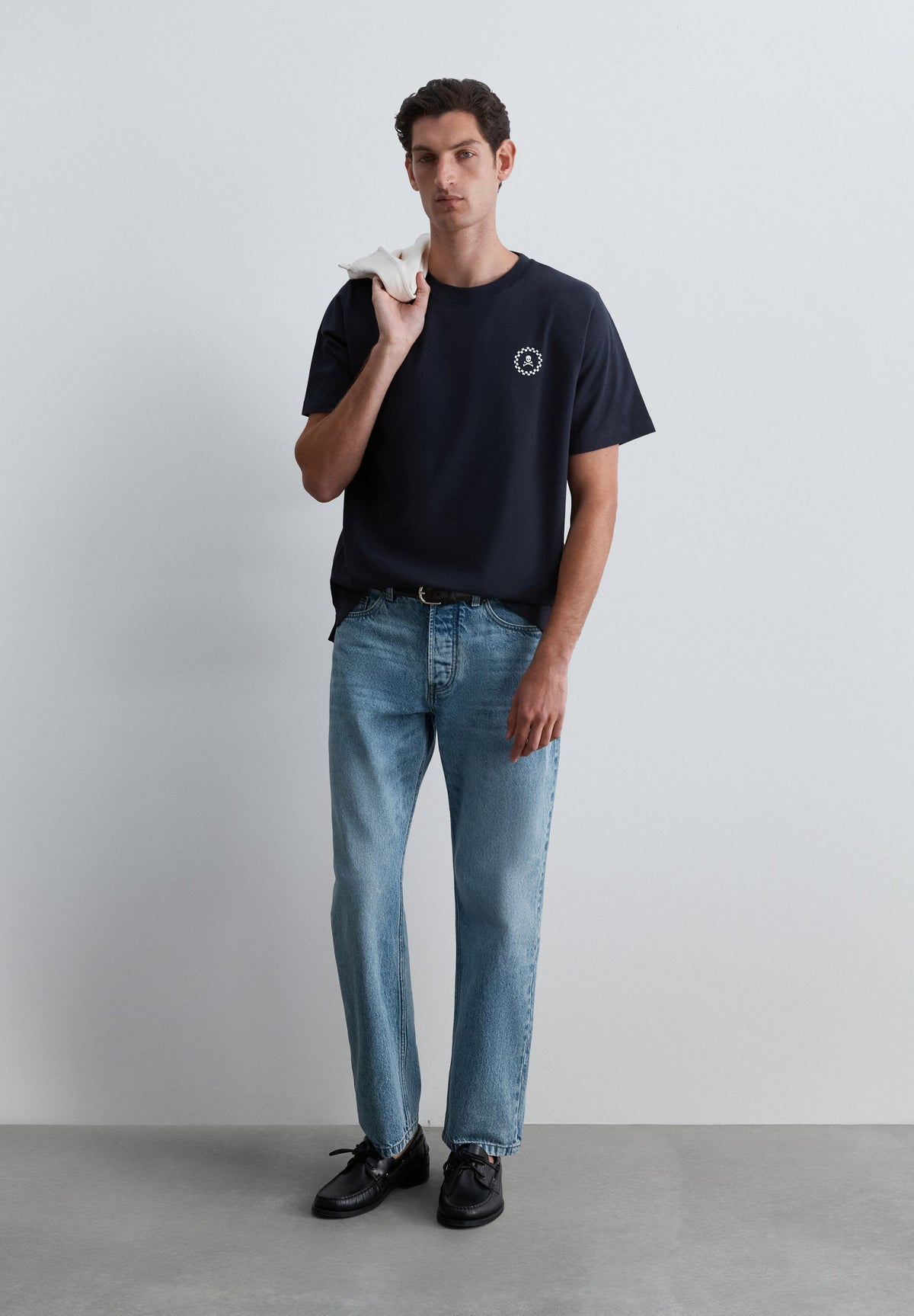 T-SHIRT WITH BACK LOGO PRINT