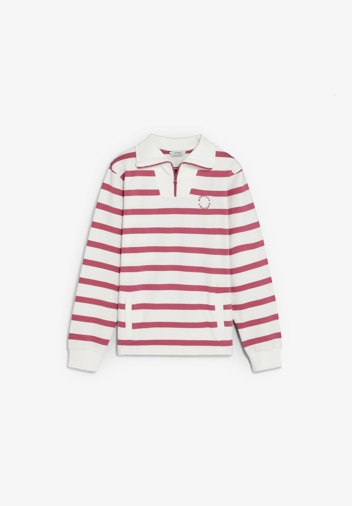HALF-ZIP STRIPED SWEATSHIRT
