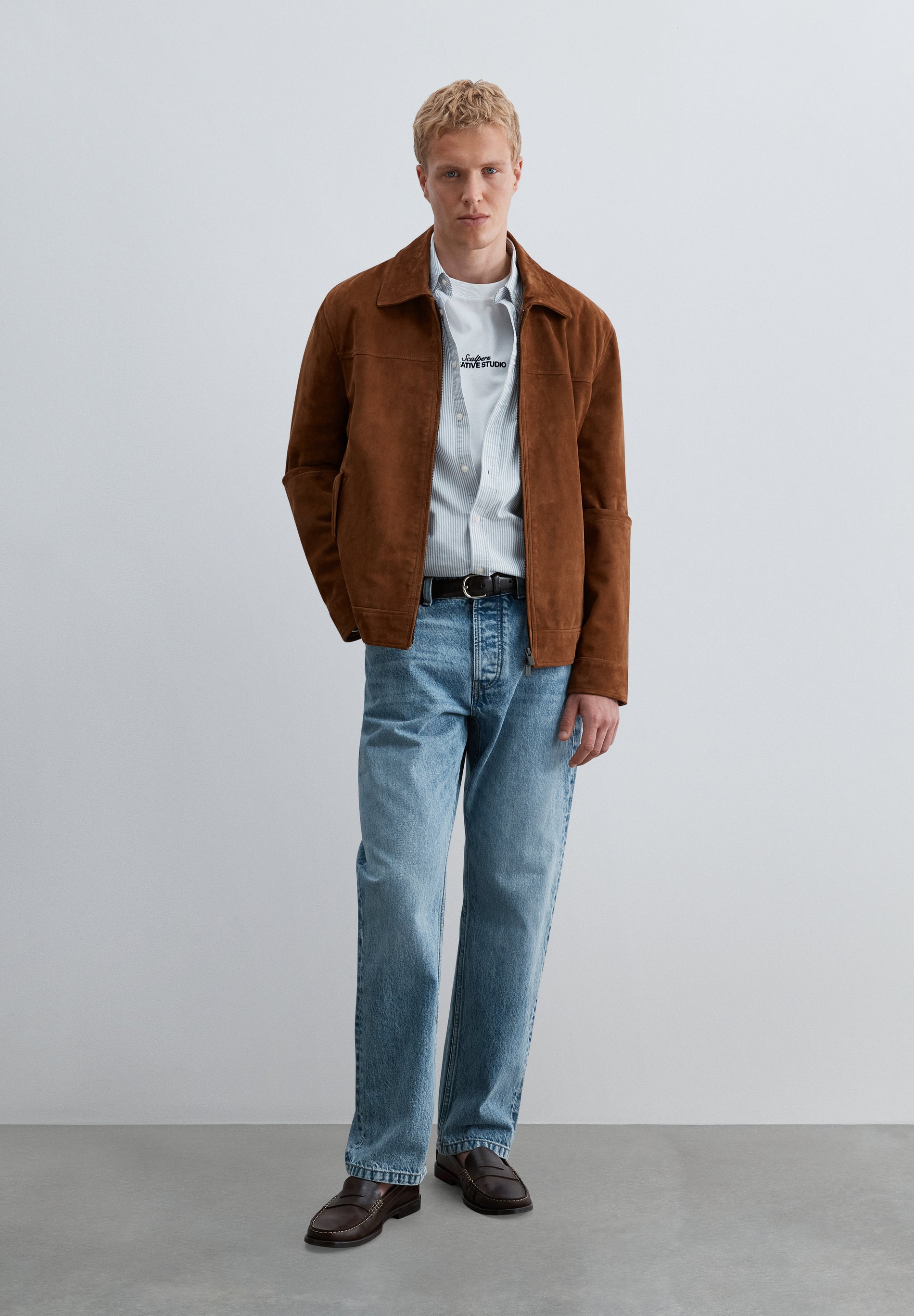 SUEDE JACKET WITH POCKETS