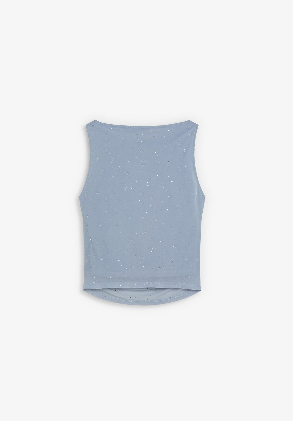 DRAPED TOP WITH RHINESTONES