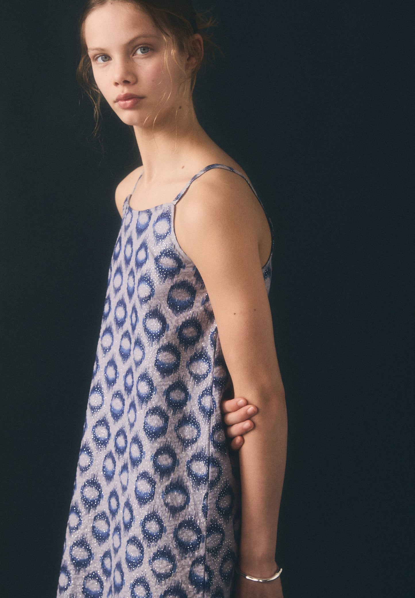 PRINTED MIDI DRESS