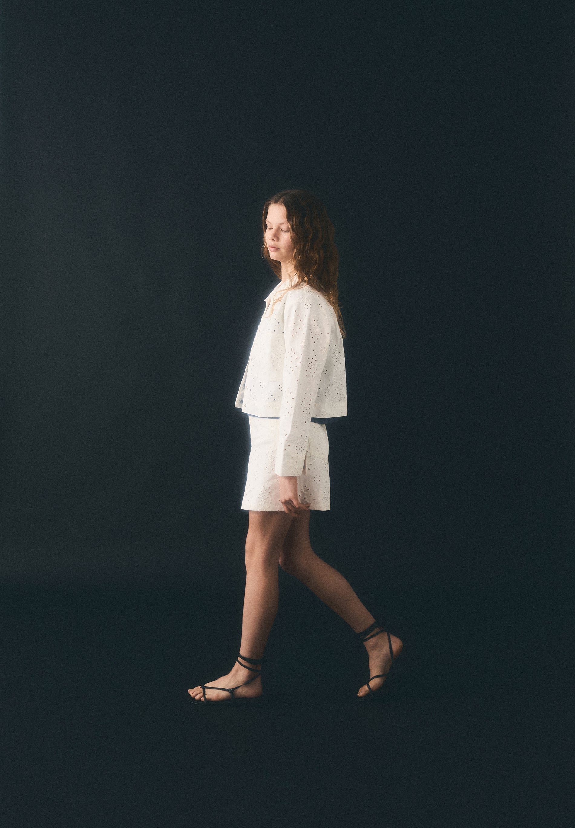 PERFORATED MINI SKIRT