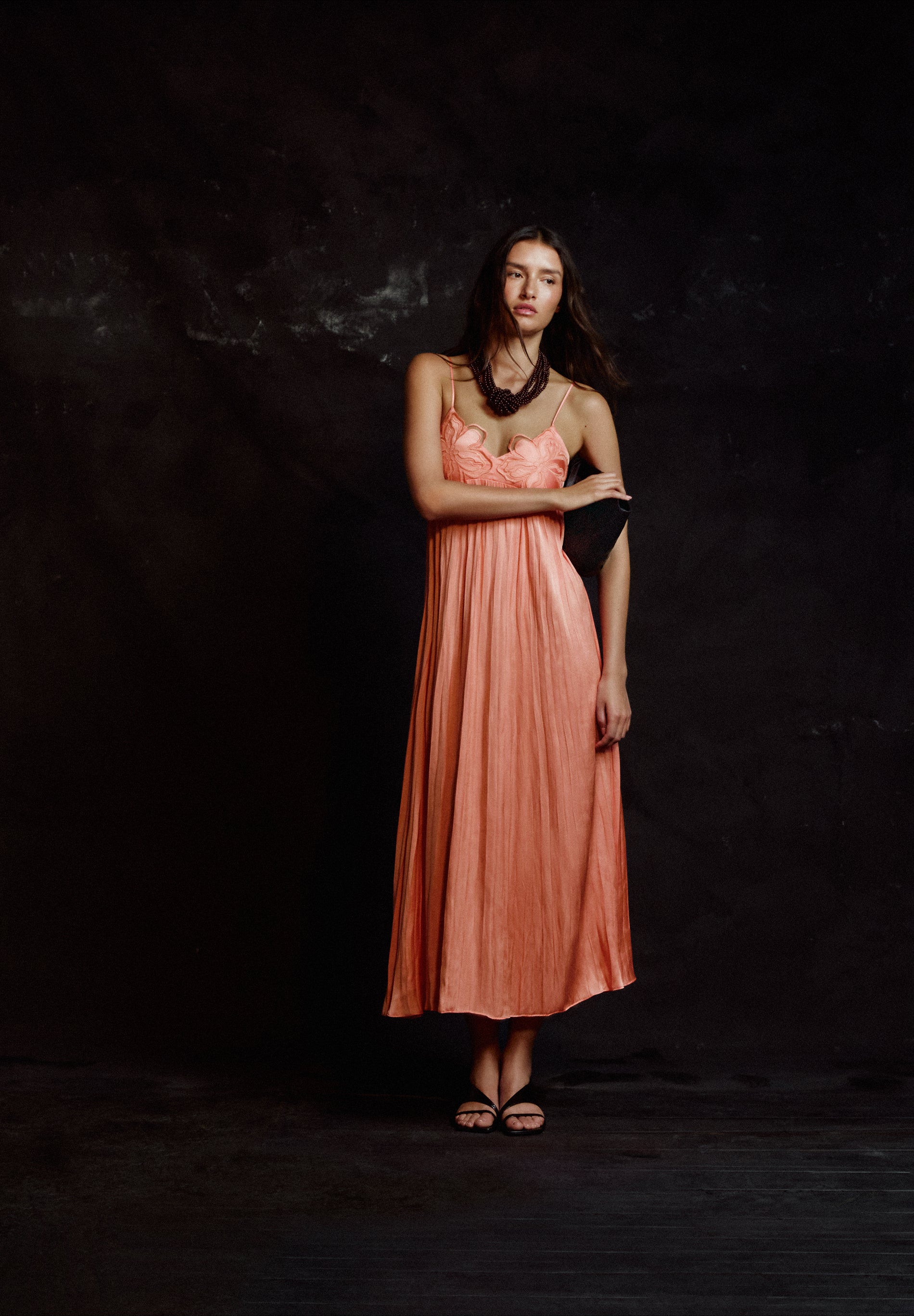 MIDI DRESS WITH FLORAL DETAIL