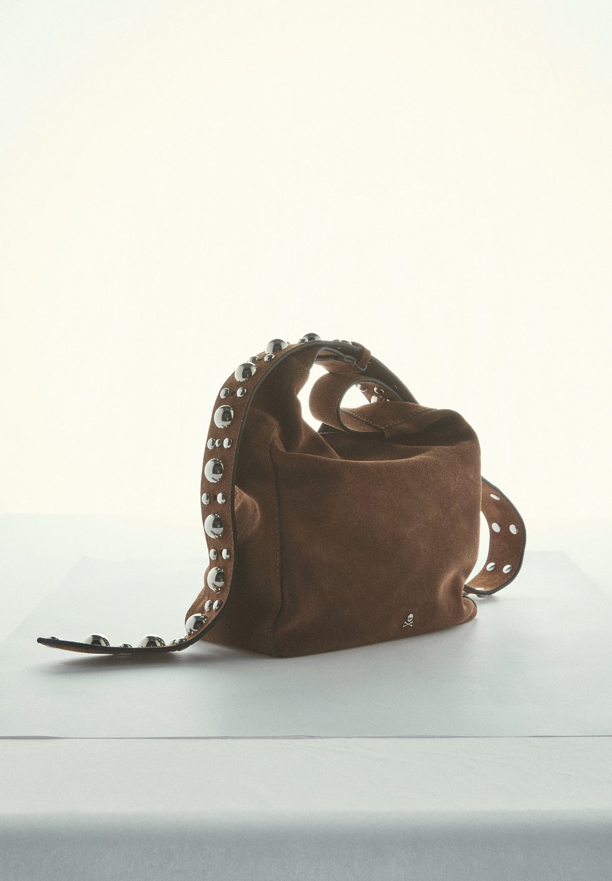 SPLIT SUEDE BAG WITH STUDS