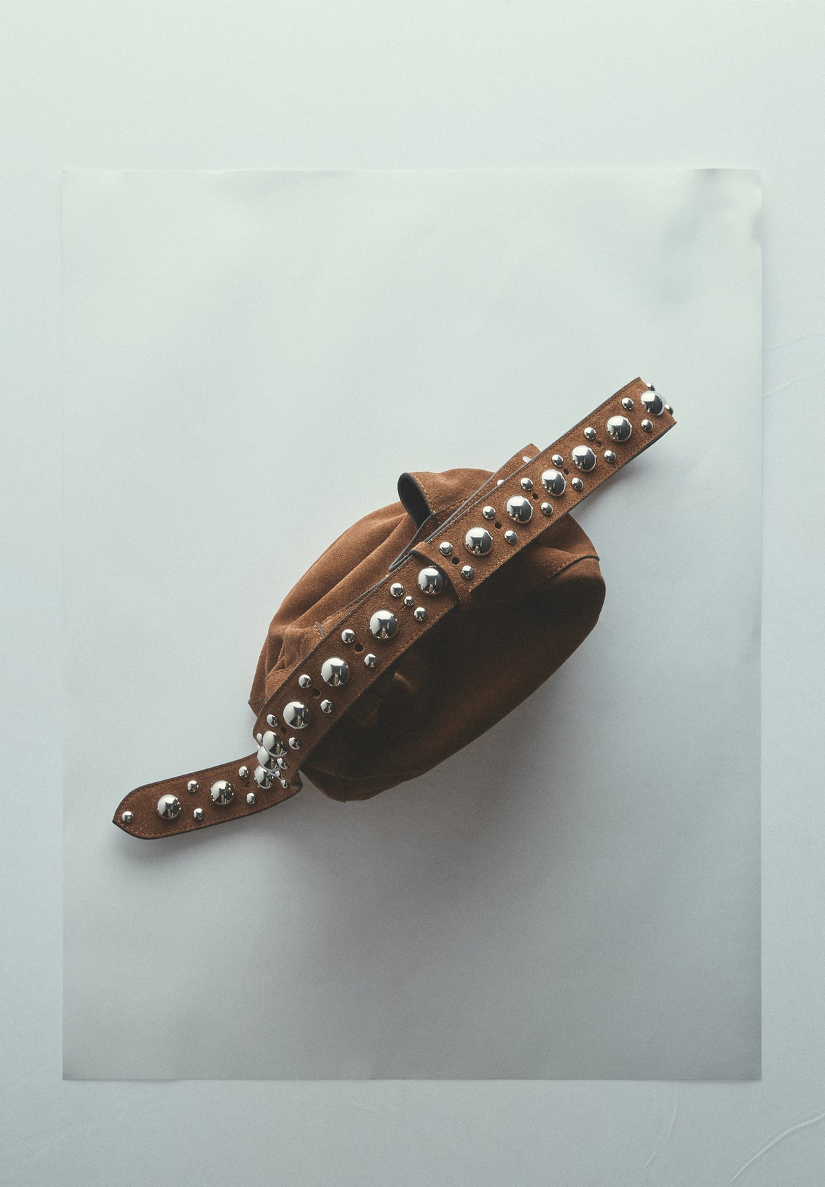 SPLIT SUEDE BAG WITH STUDS