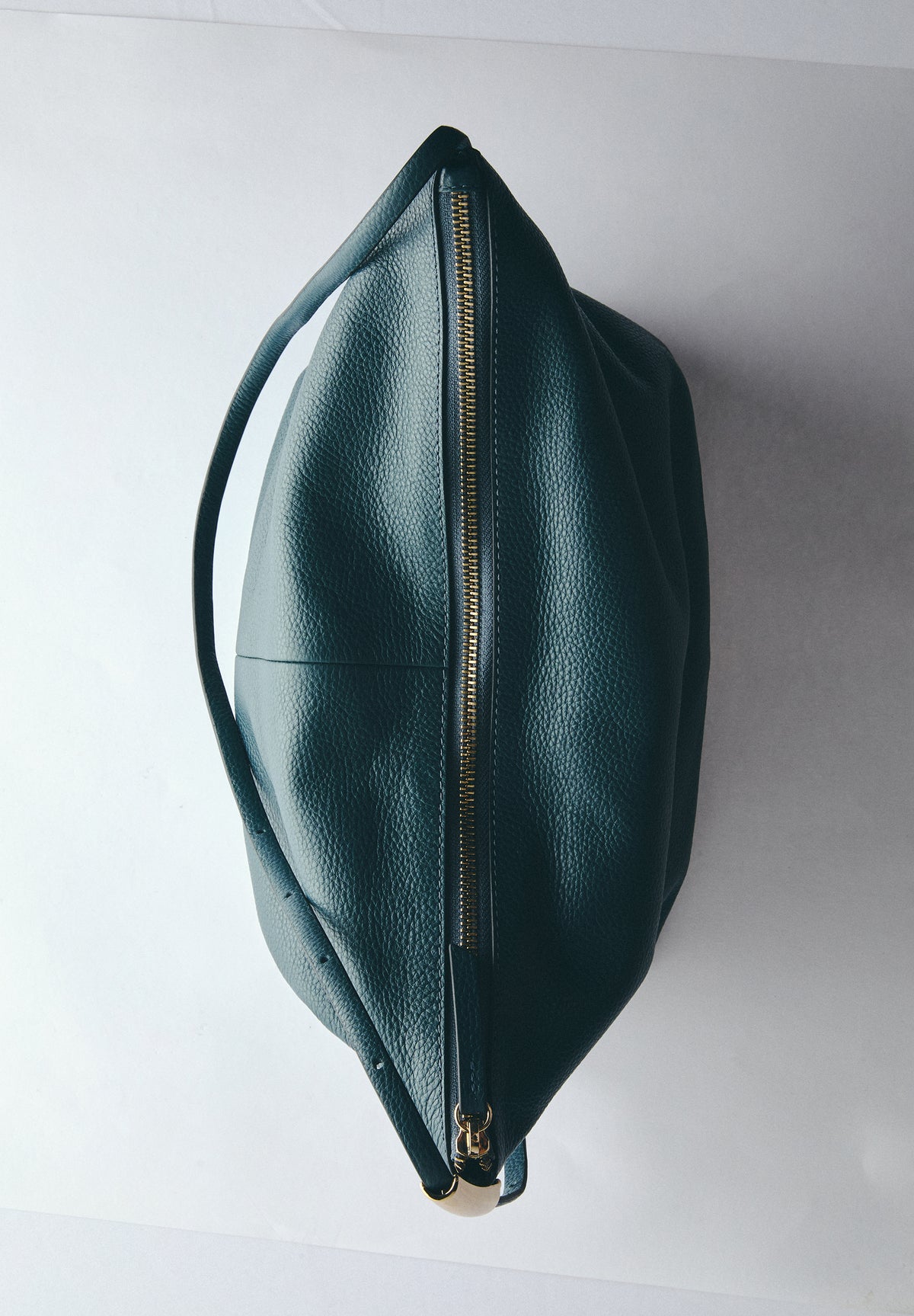 LEATHER SHOULDER BAG WITH HANDLE DETAILS