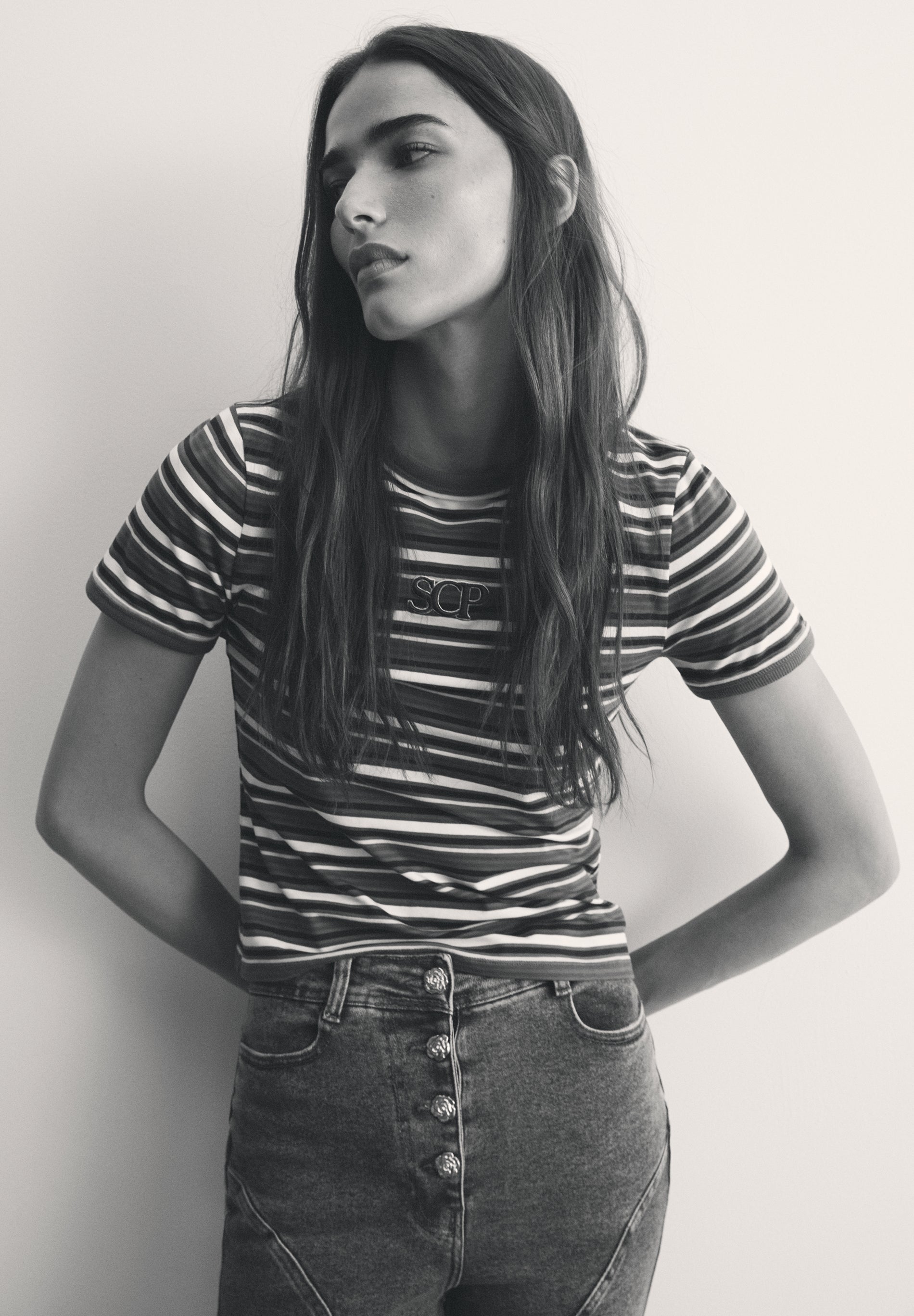 MULTICOLOURED STRIPED T-SHIRT