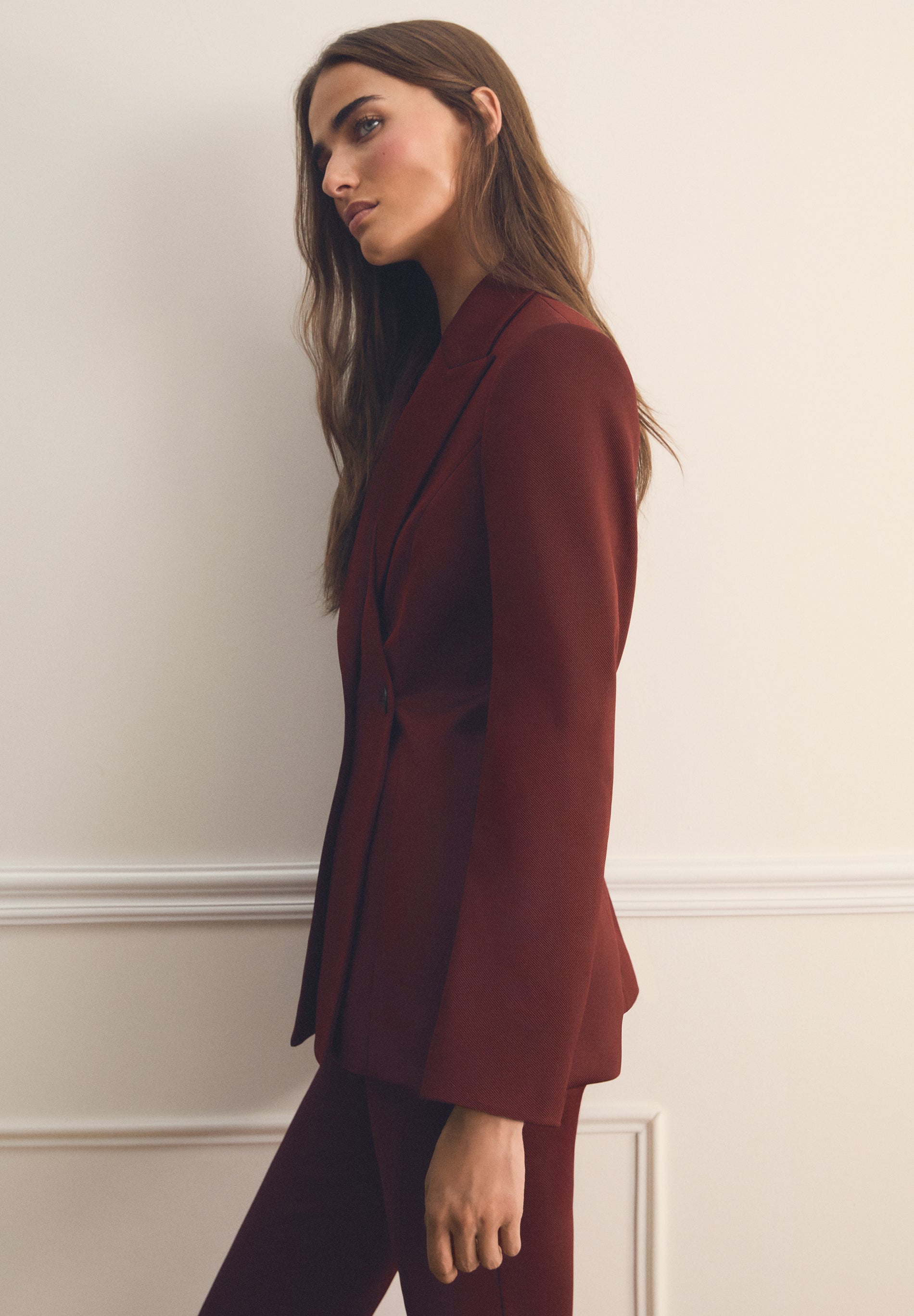 ANKLE-LENGTH FLARE TROUSERS
