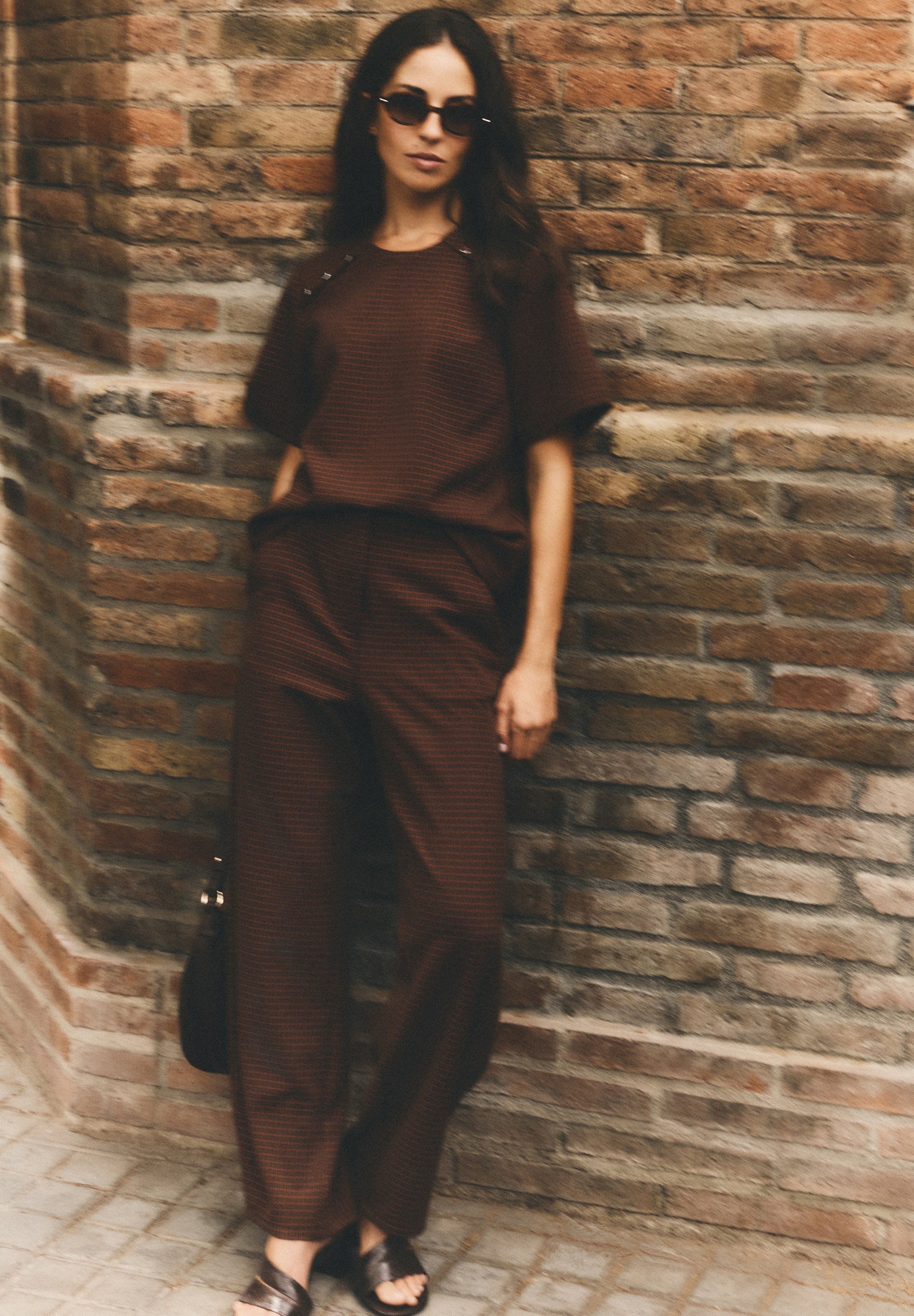 BALLOON CUT CHECKED TROUSERS