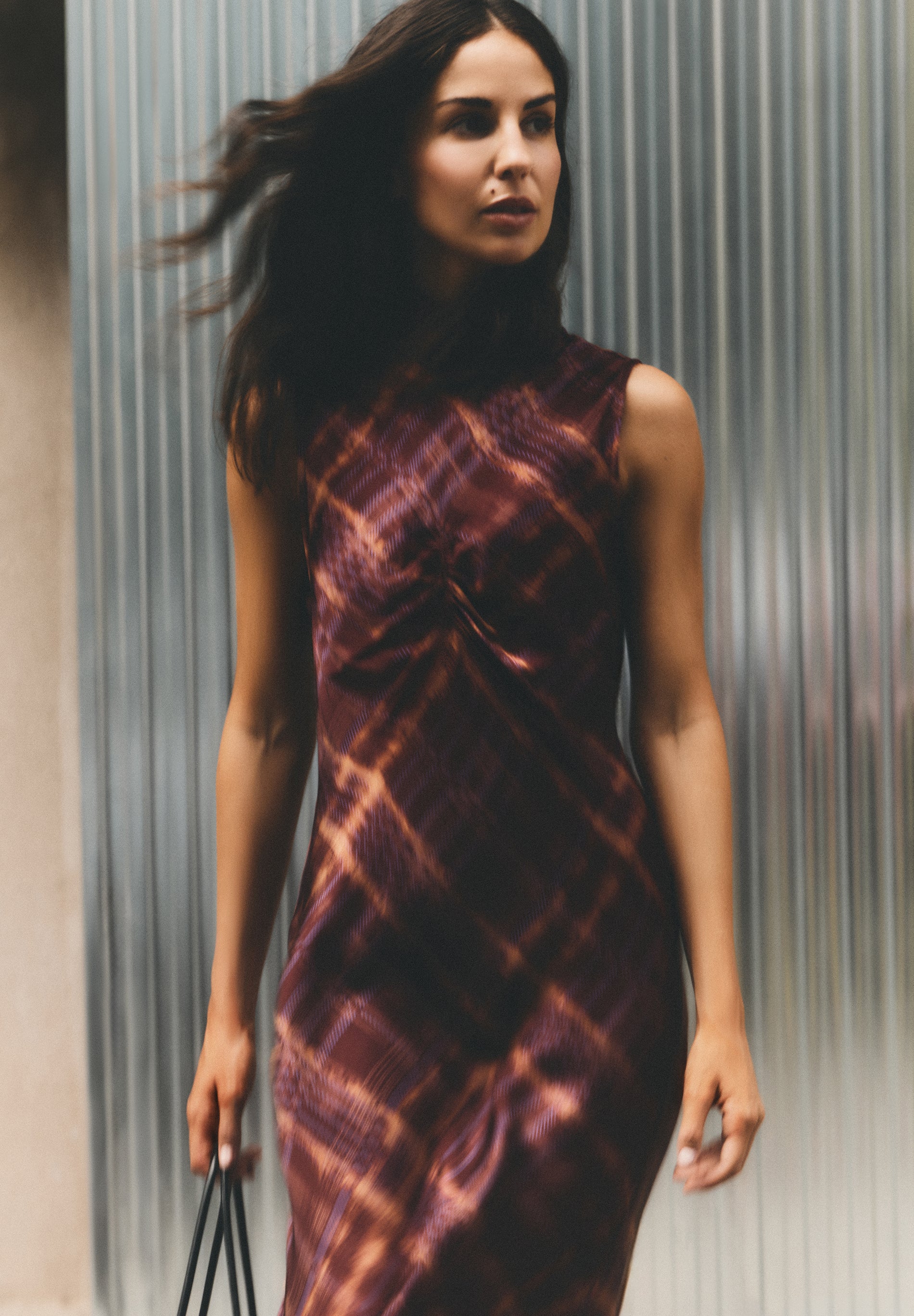 PRINTED HALTERNECK DRESS