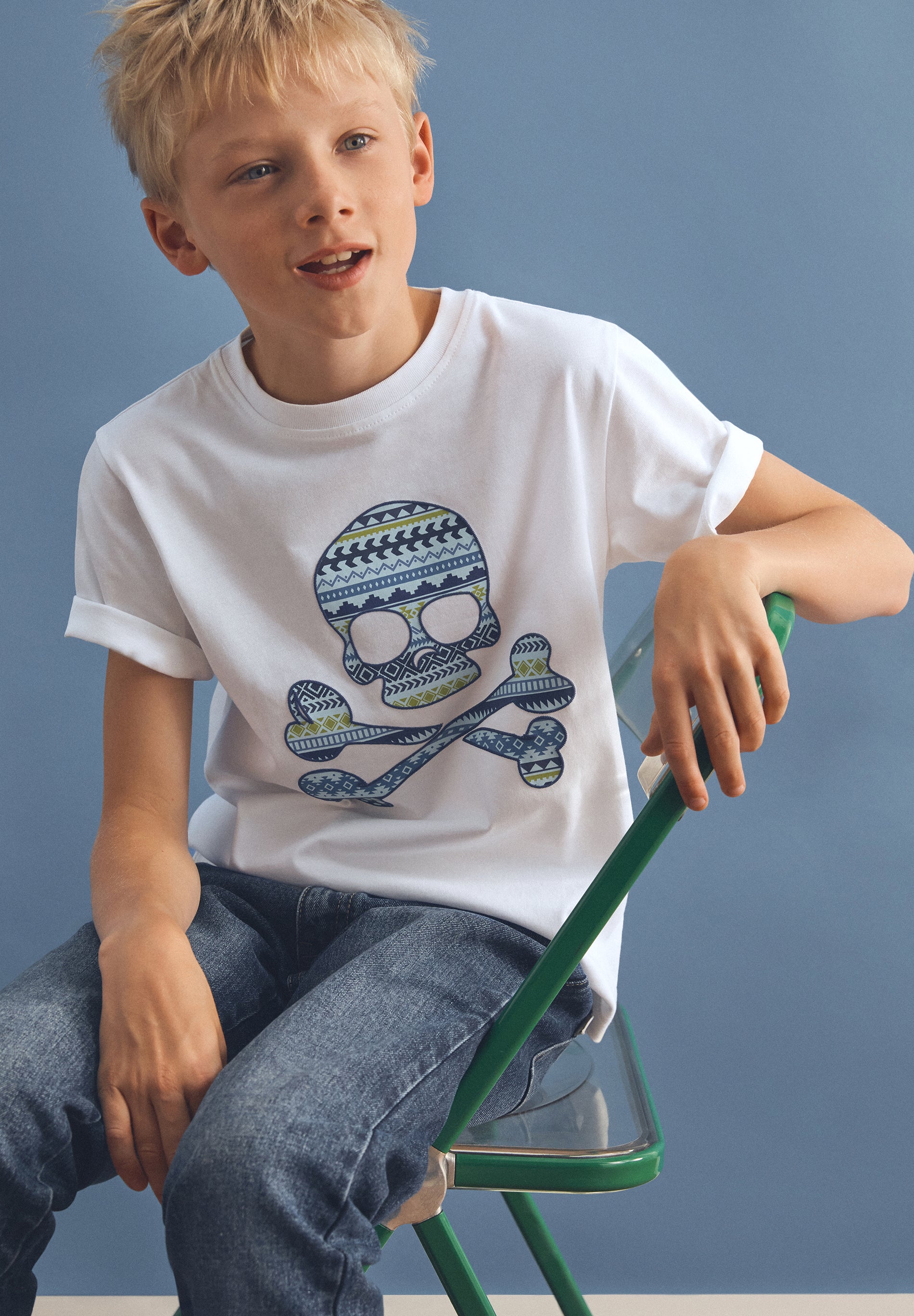 PRINTED SKULL T-SHIRT