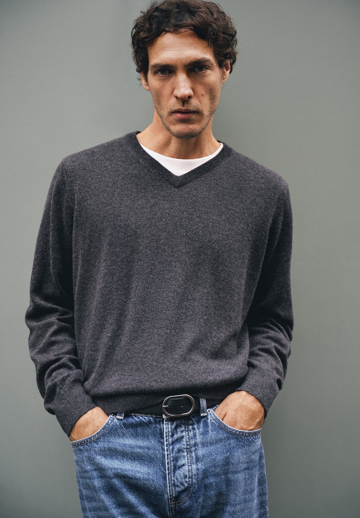 SCPREMIUM CASHMERE TRICOT V NECK