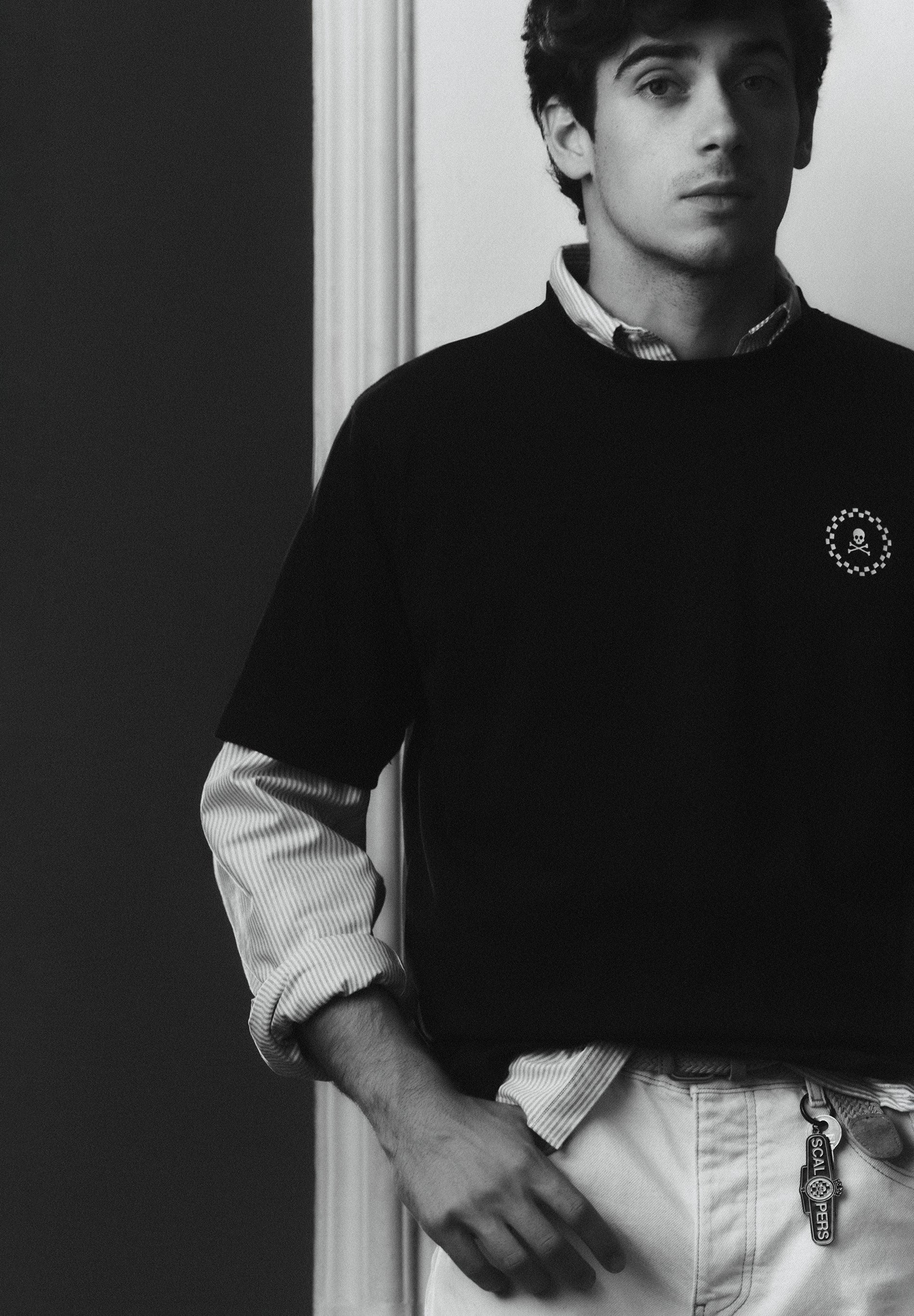 T-SHIRT WITH BACK LOGO PRINT