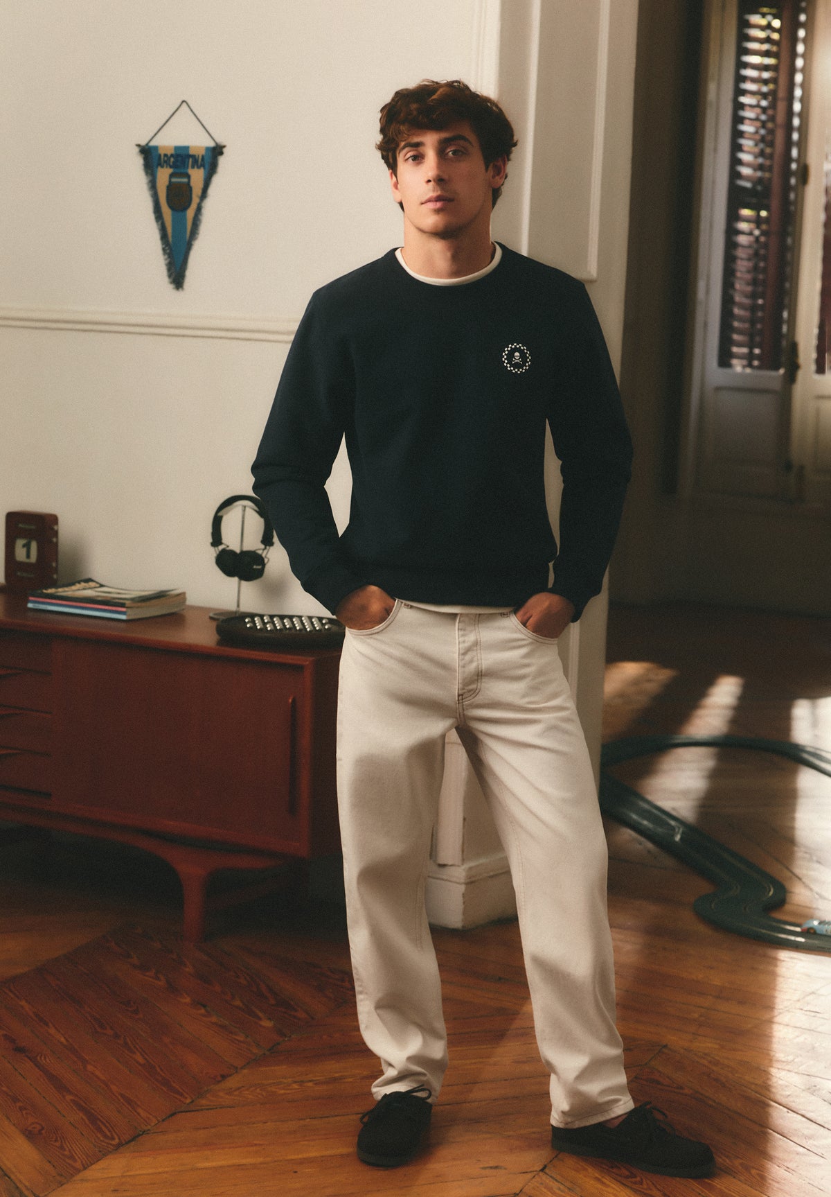 SWEATSHIRT WITH EMBROIDERED BACK LOGO
