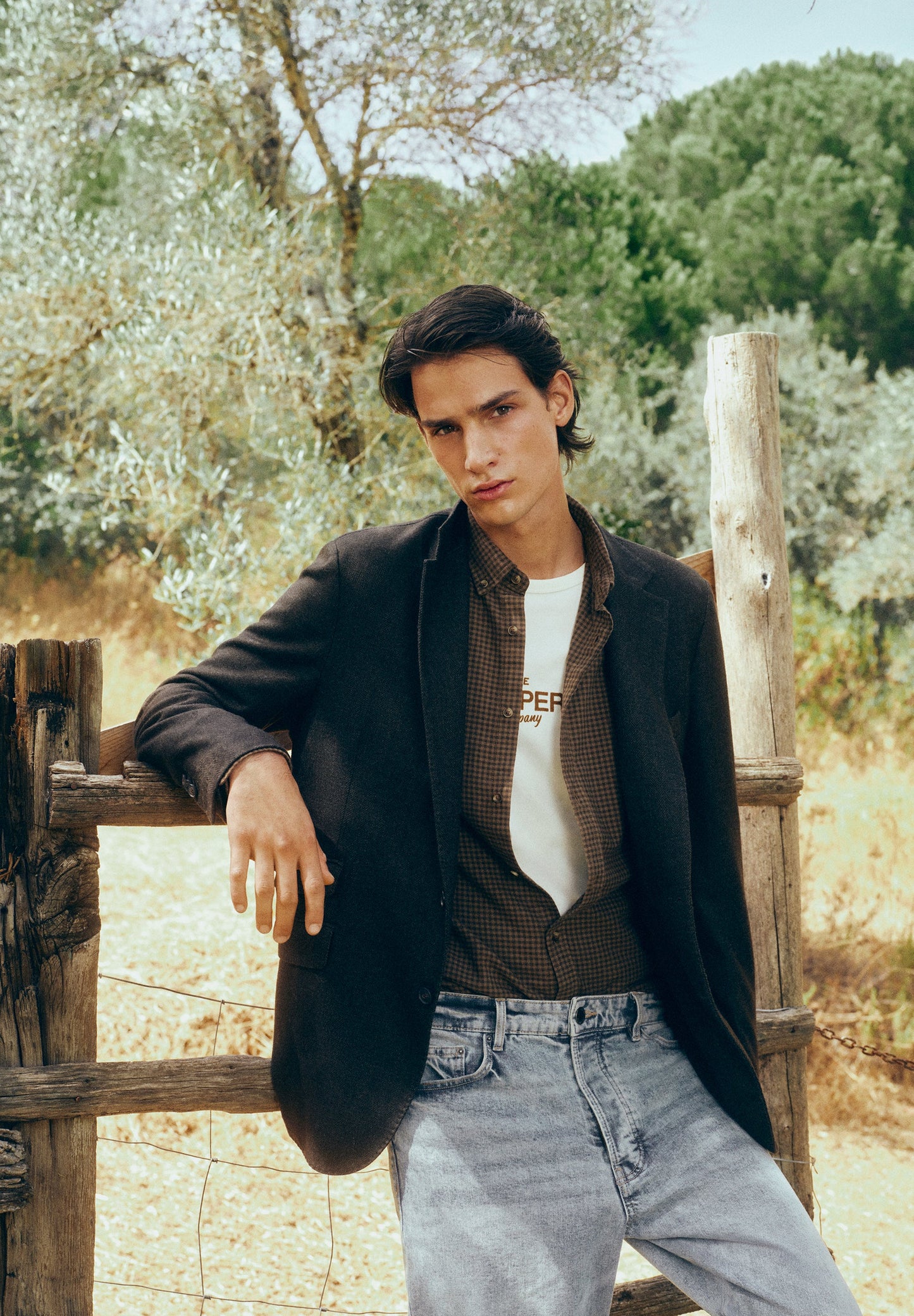 HERRINGBONE WOOL BLAZER