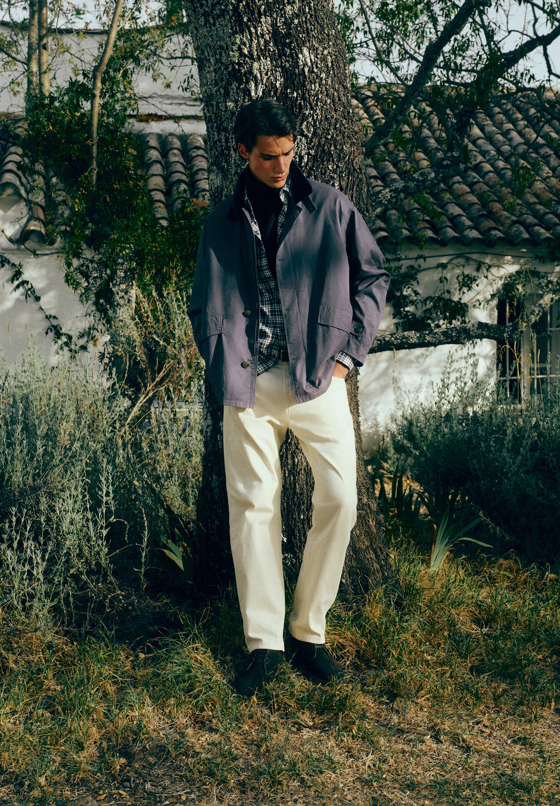 JACKET WITH CORDUROY COLLAR