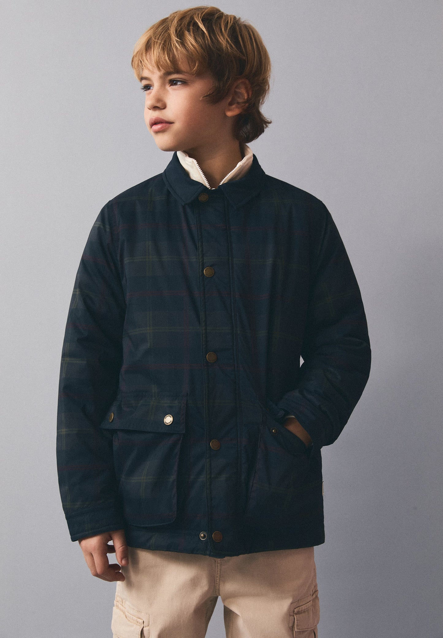 CHAQUETA ENCERADA CUADROS - Scalpers