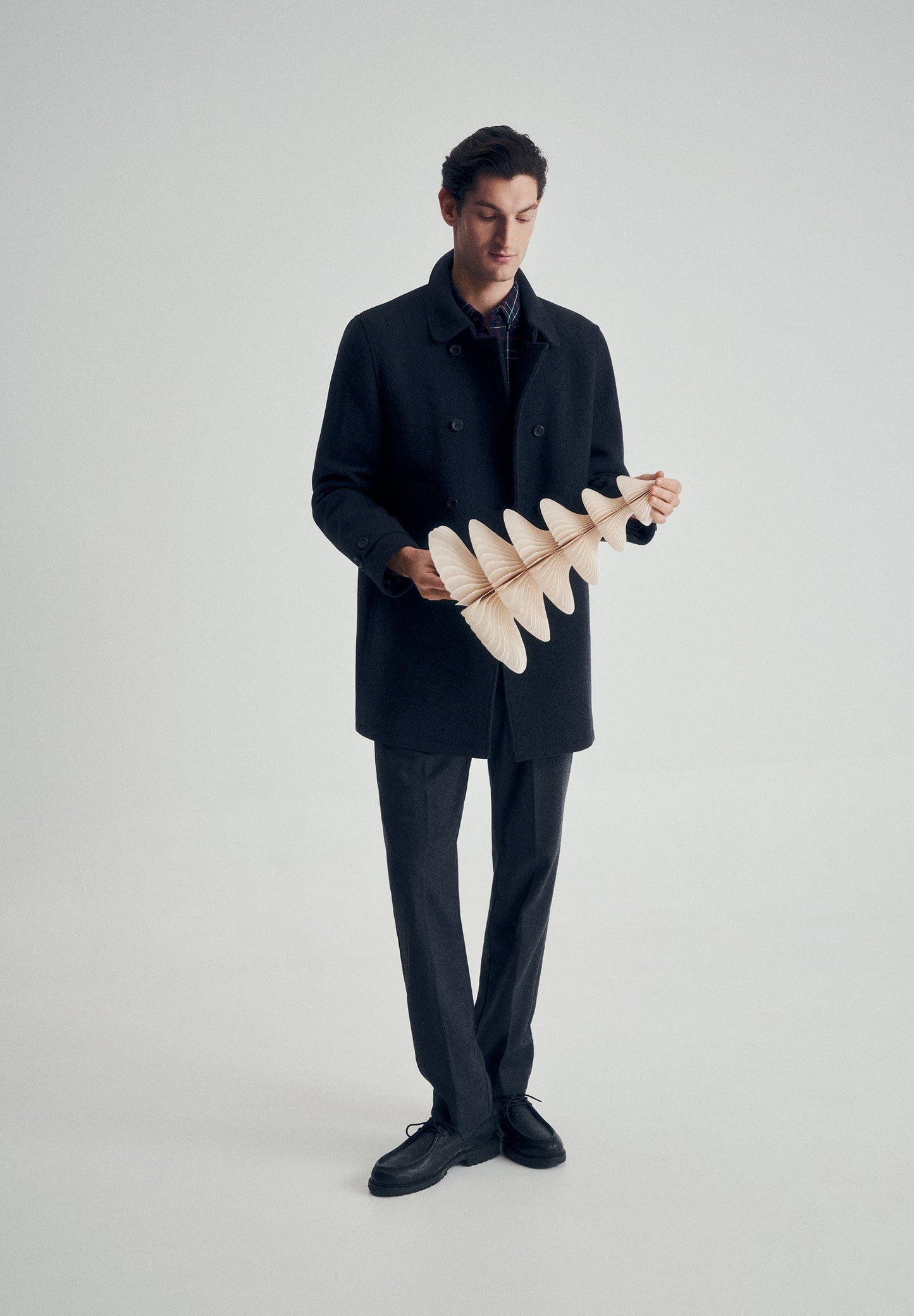 DOUBLE-BREASTED WOLLEN JAS