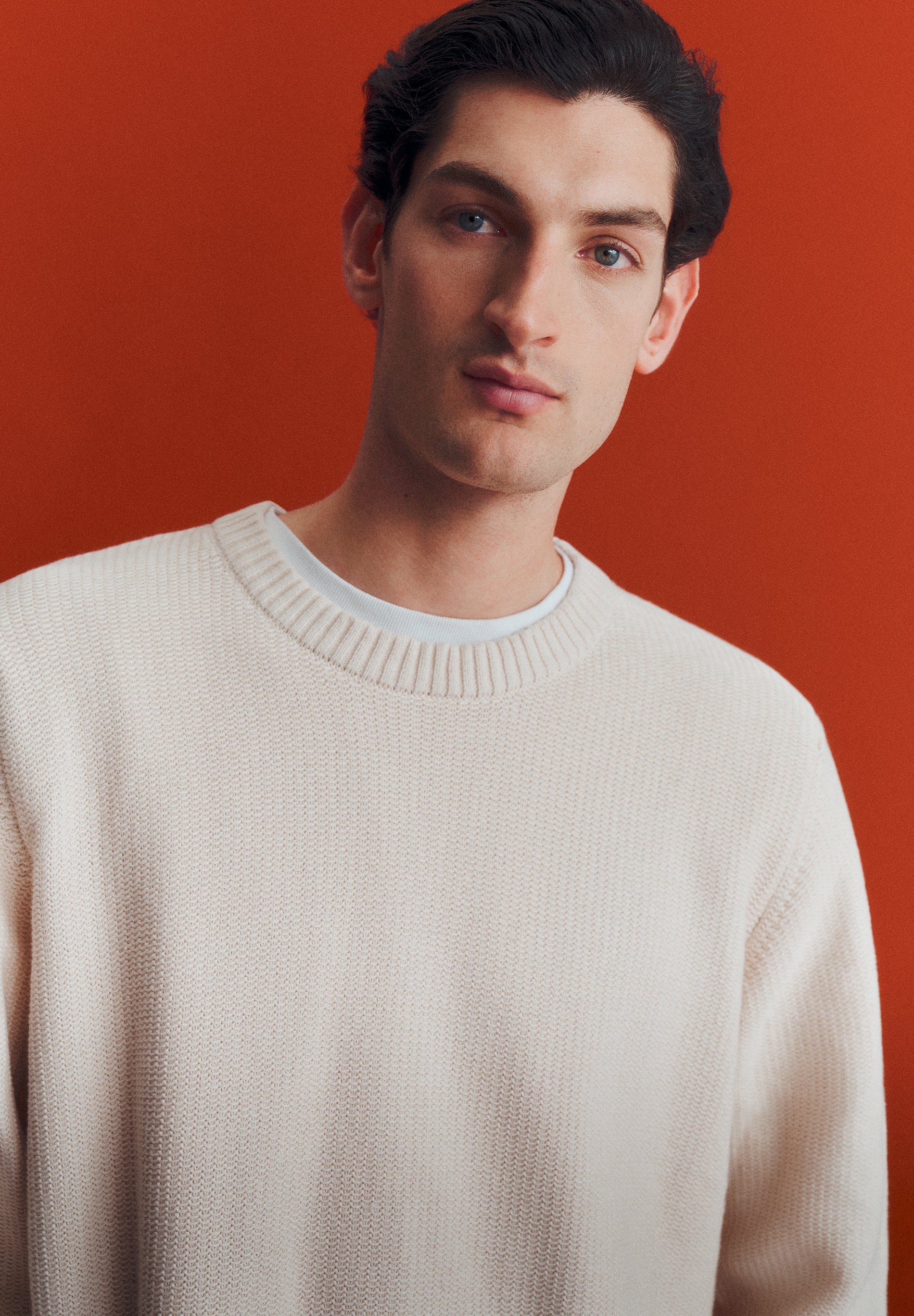 TEXTURED KNIT SWEATER