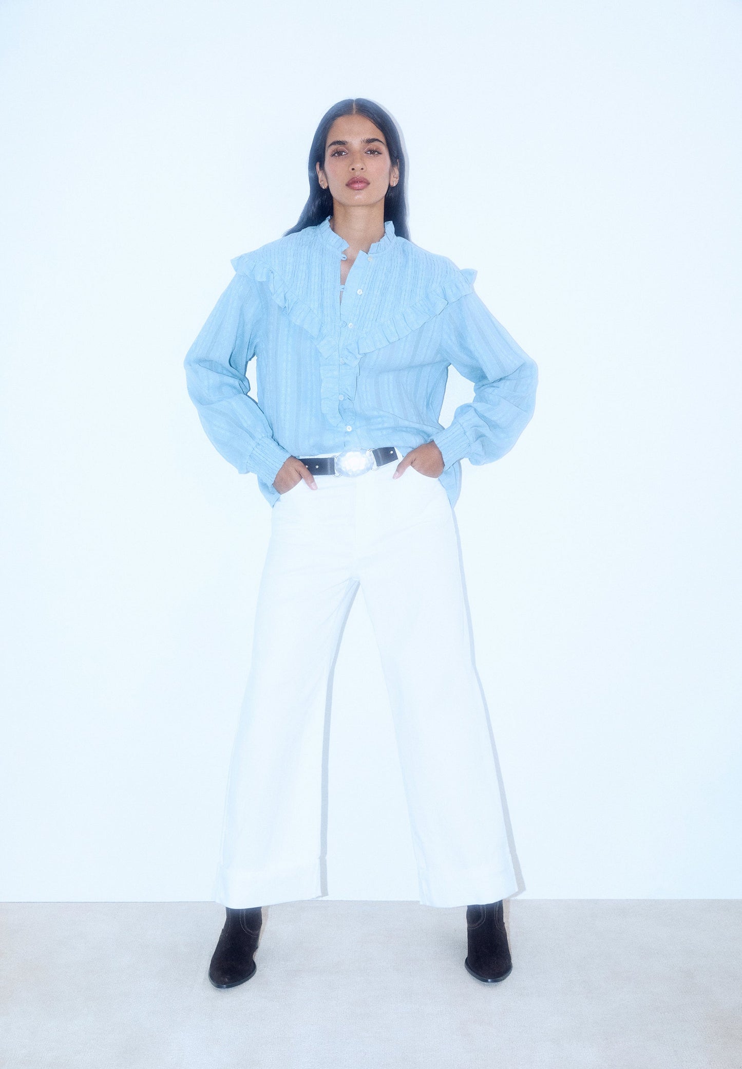 DENIM CULOTTE TROUSERS