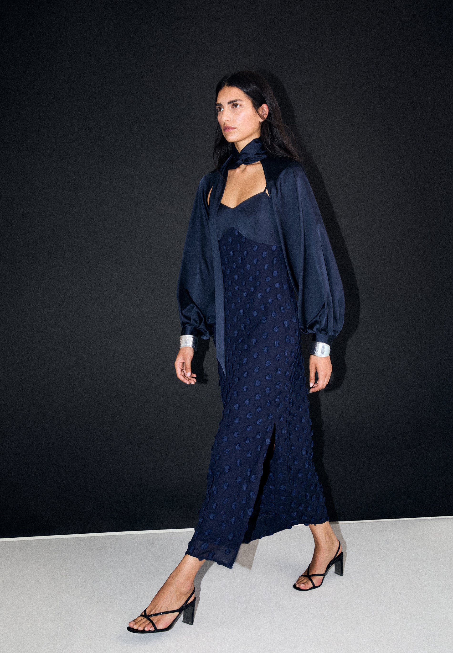 POLKA DOT MIDI DRESS