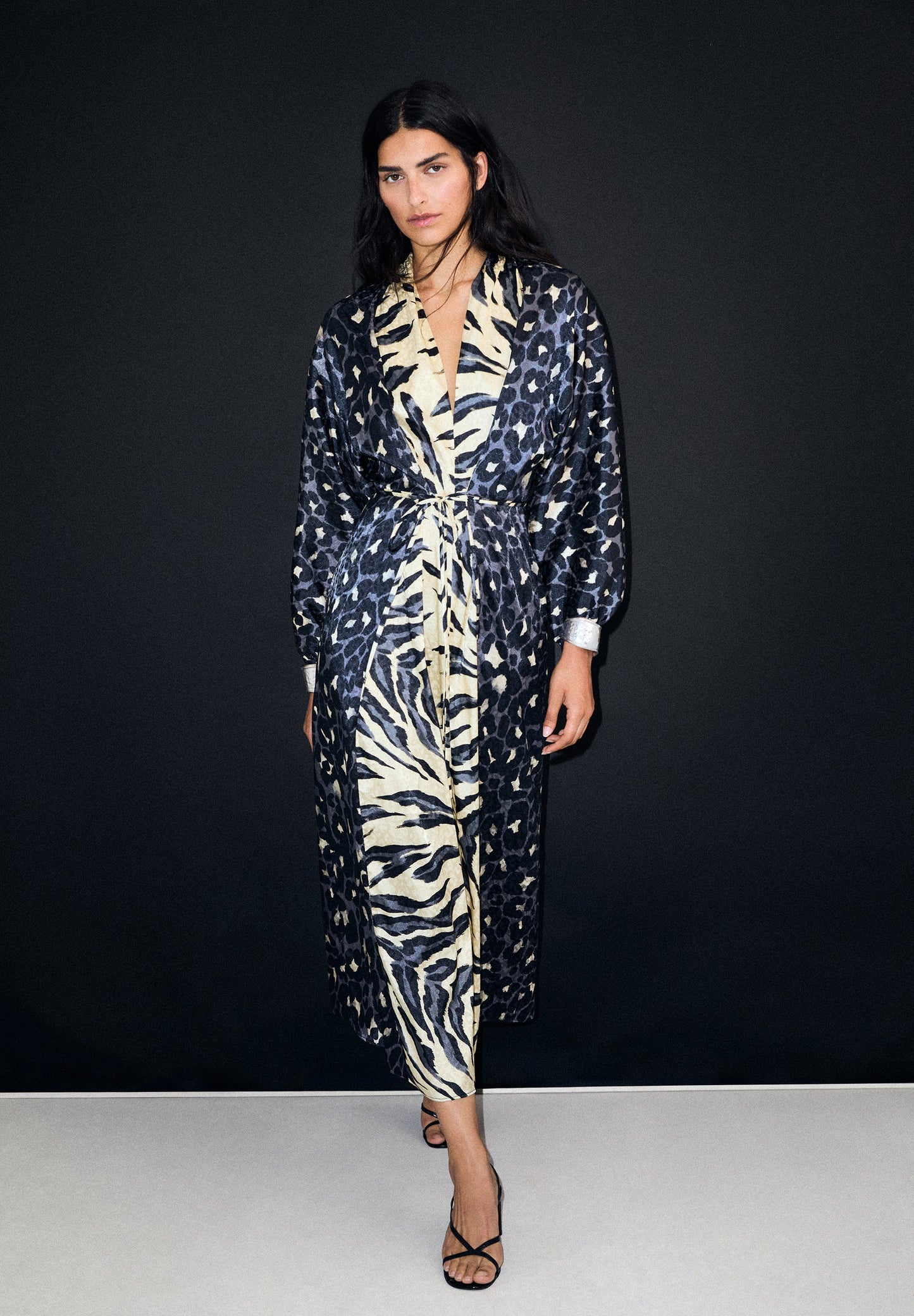 LONG ANIMAL PRINT DRESS