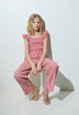 SMOCKED GINGHAM TOP