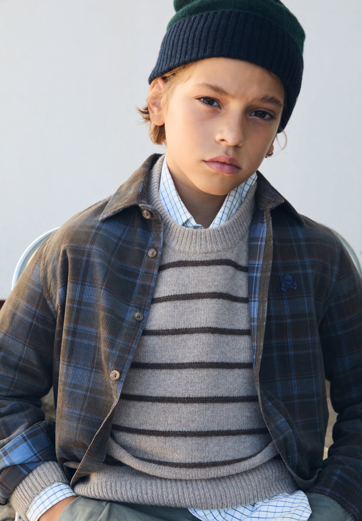STRIPED FINE KNIT SWEATER