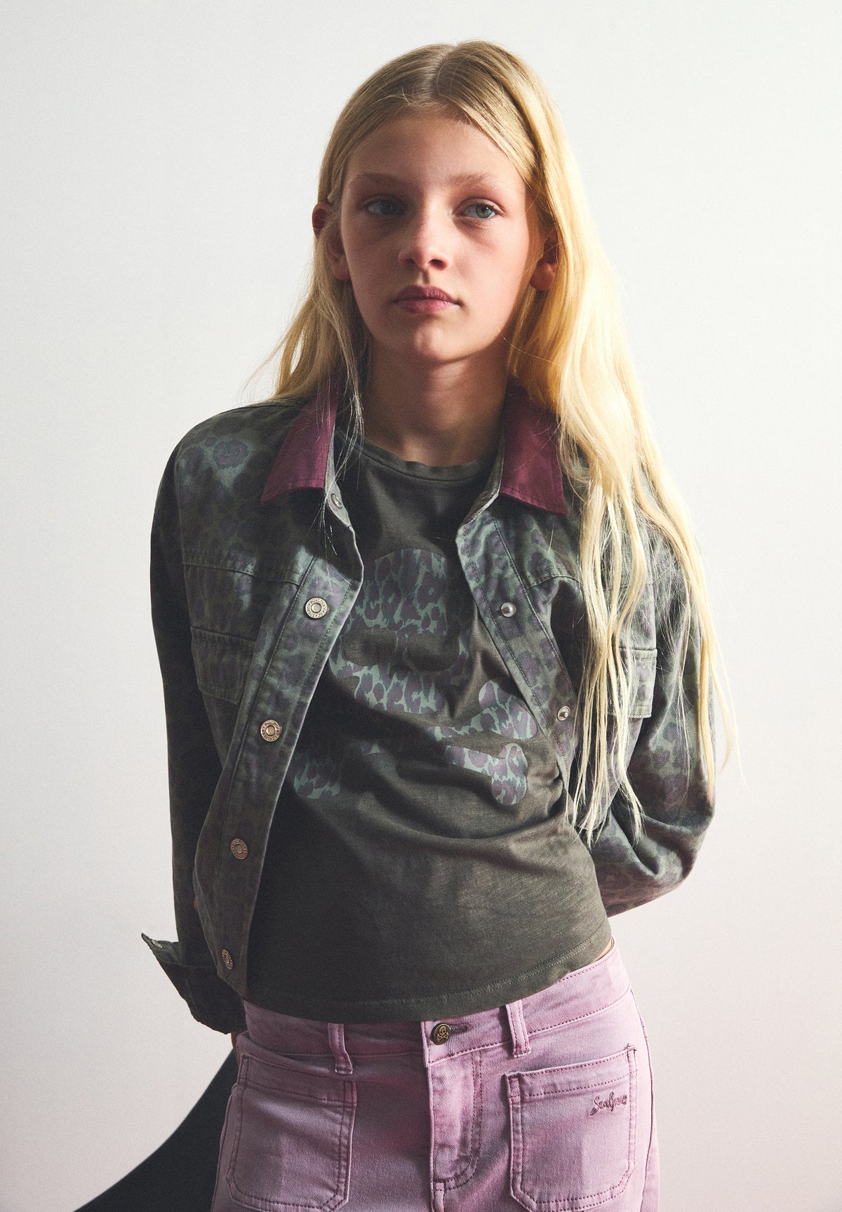 ANIMAL PRINT DENIM JACKET