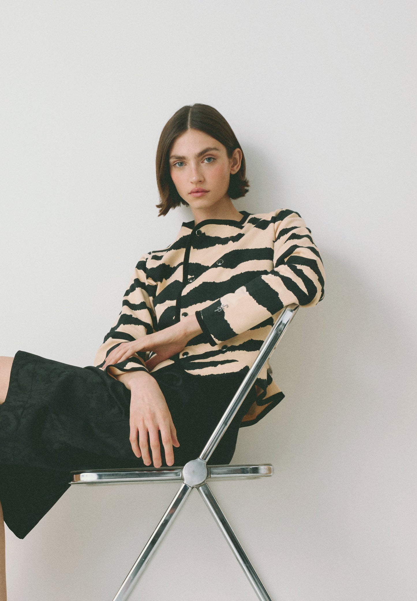 ZEBRA PRINT JACKET WITH BUTTONS