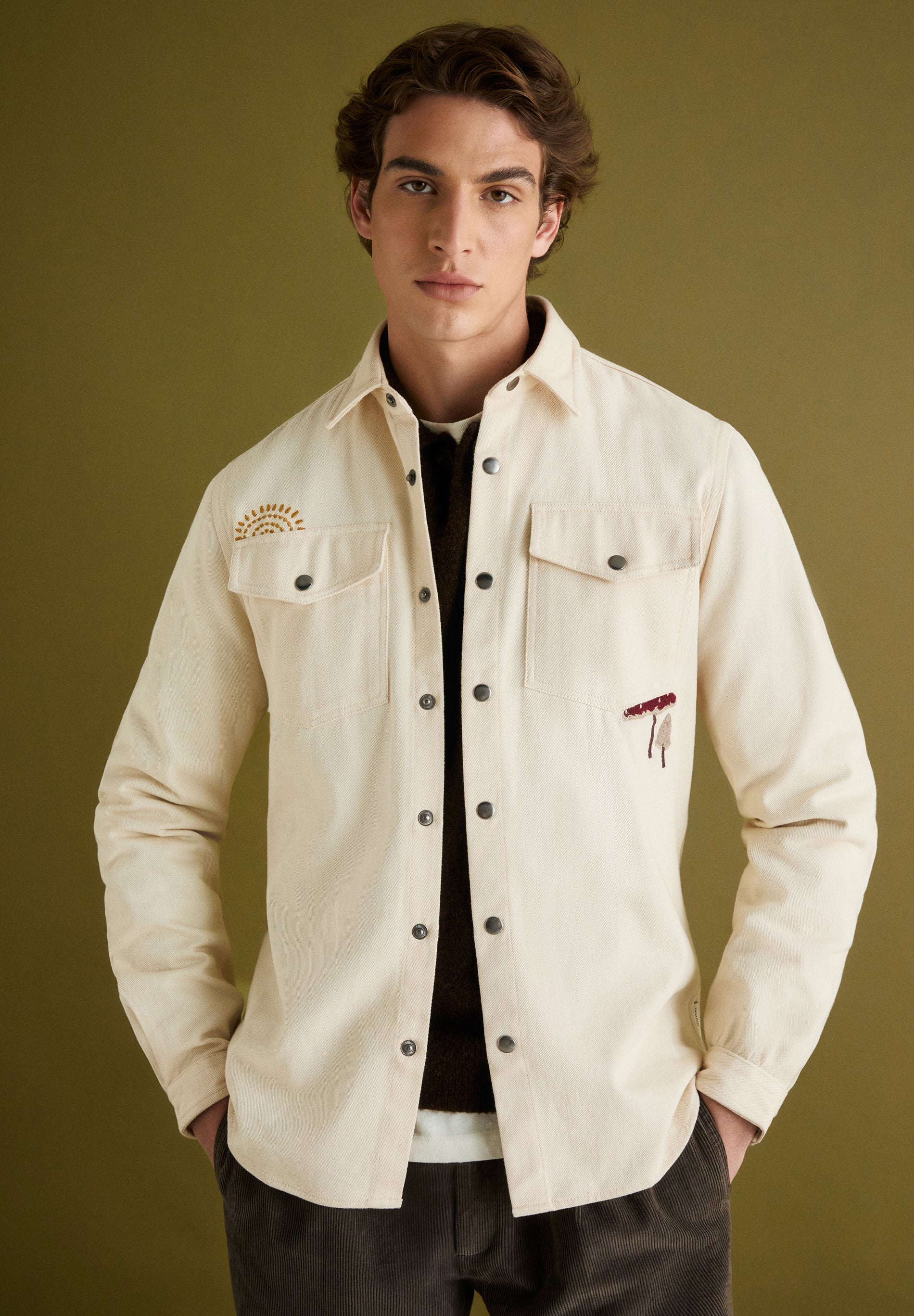 VESTE COTON BRODERIES