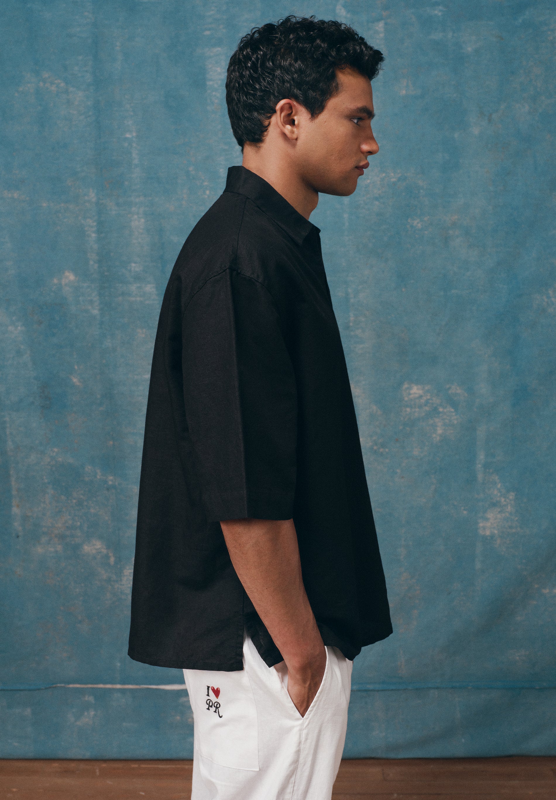 COTTON AND LINEN POLO SHIRT