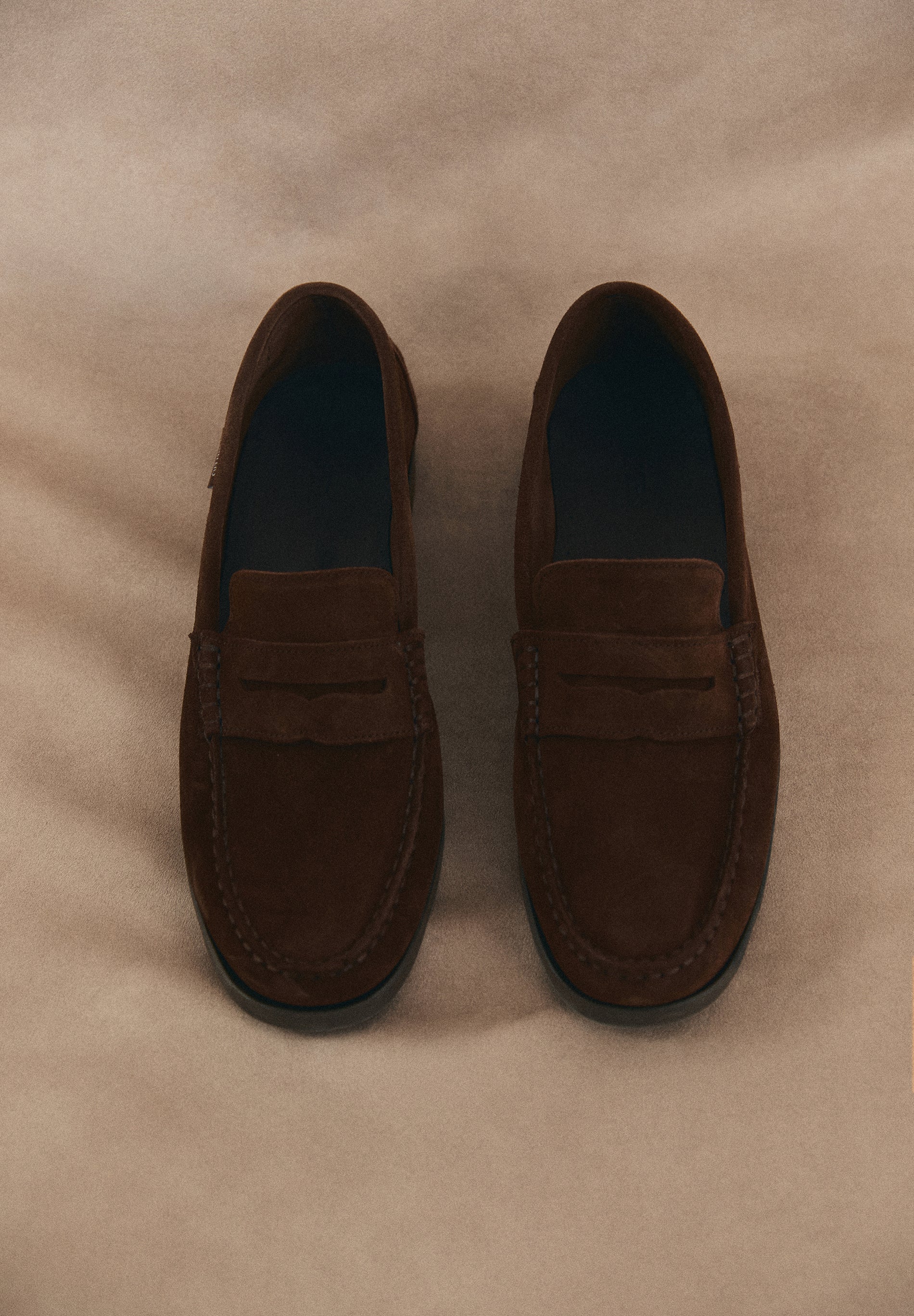 SUEDE PENNY LOAFERS