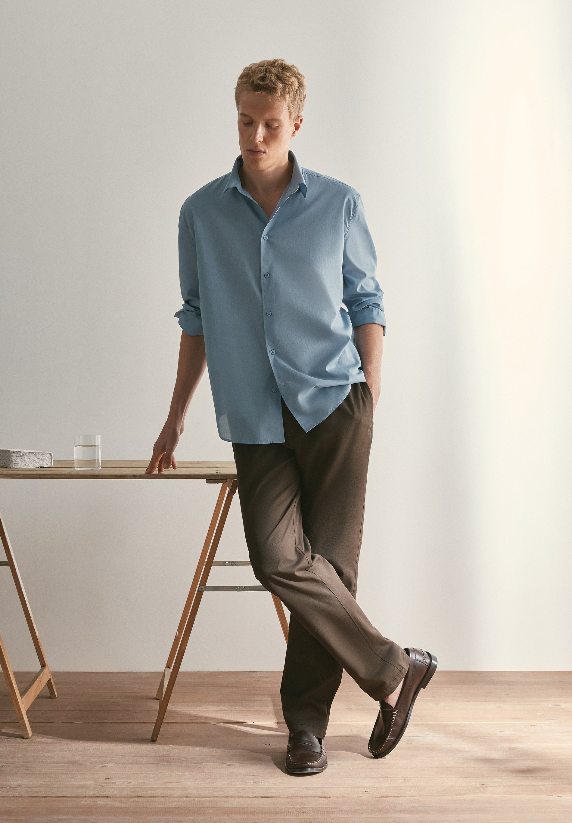 RELAXED FIT DRAWSTRING TROUSERS