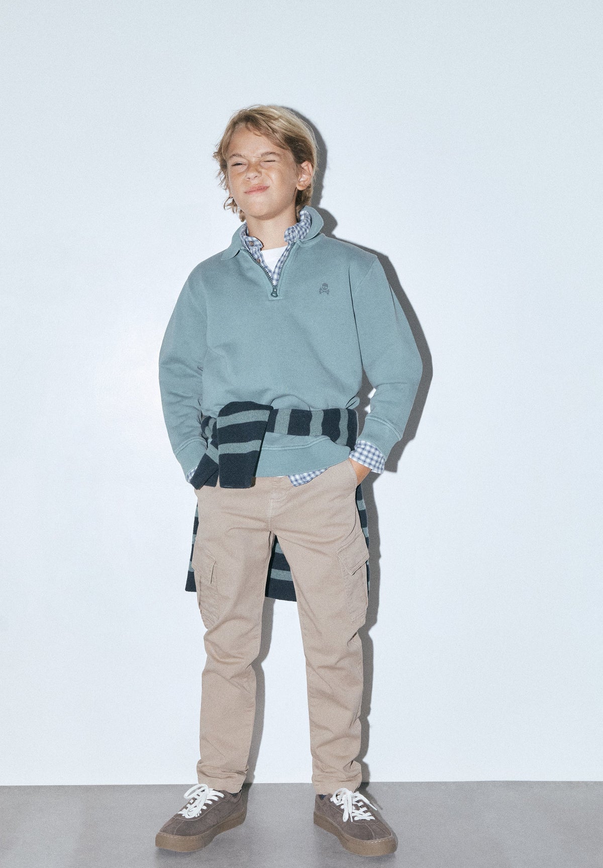 HALF-ZIP SWEATSHIRT WITH BACK PRINT