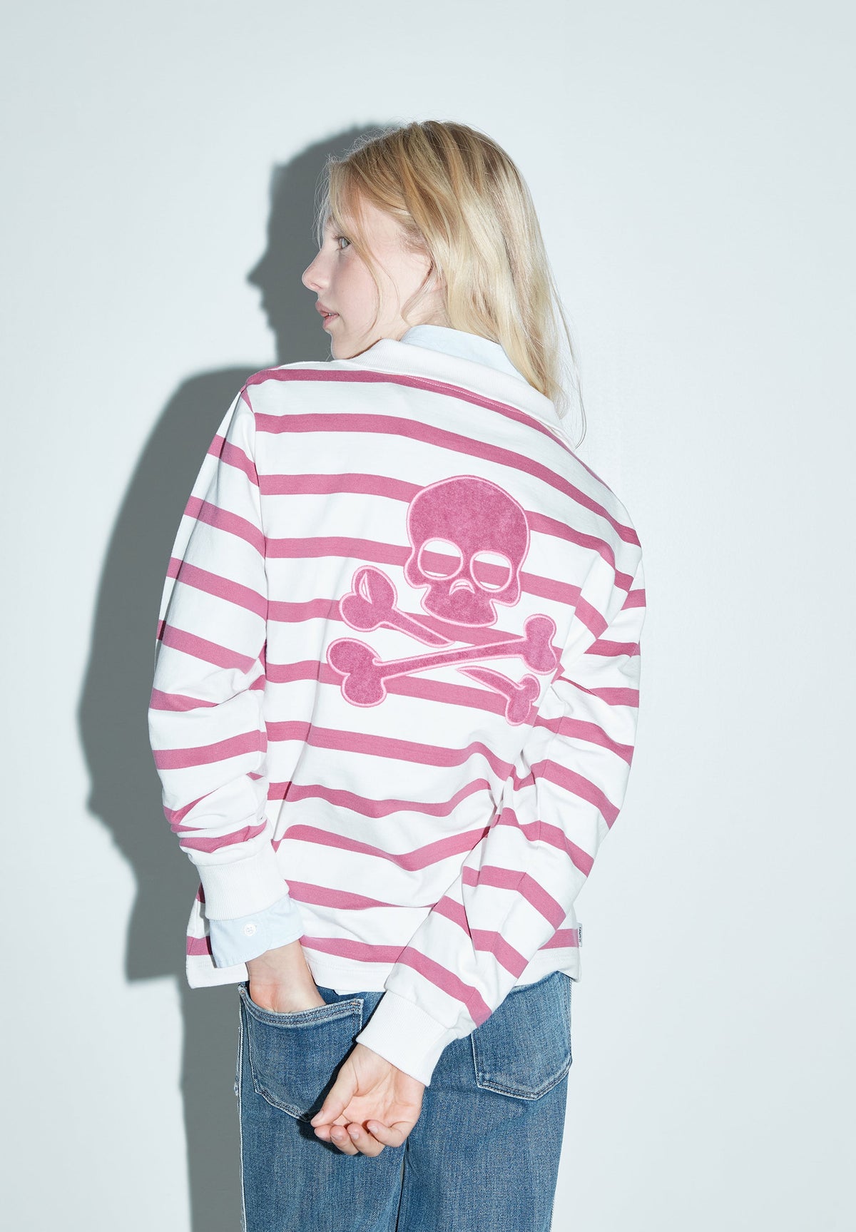 HALF-ZIP STRIPED SWEATSHIRT