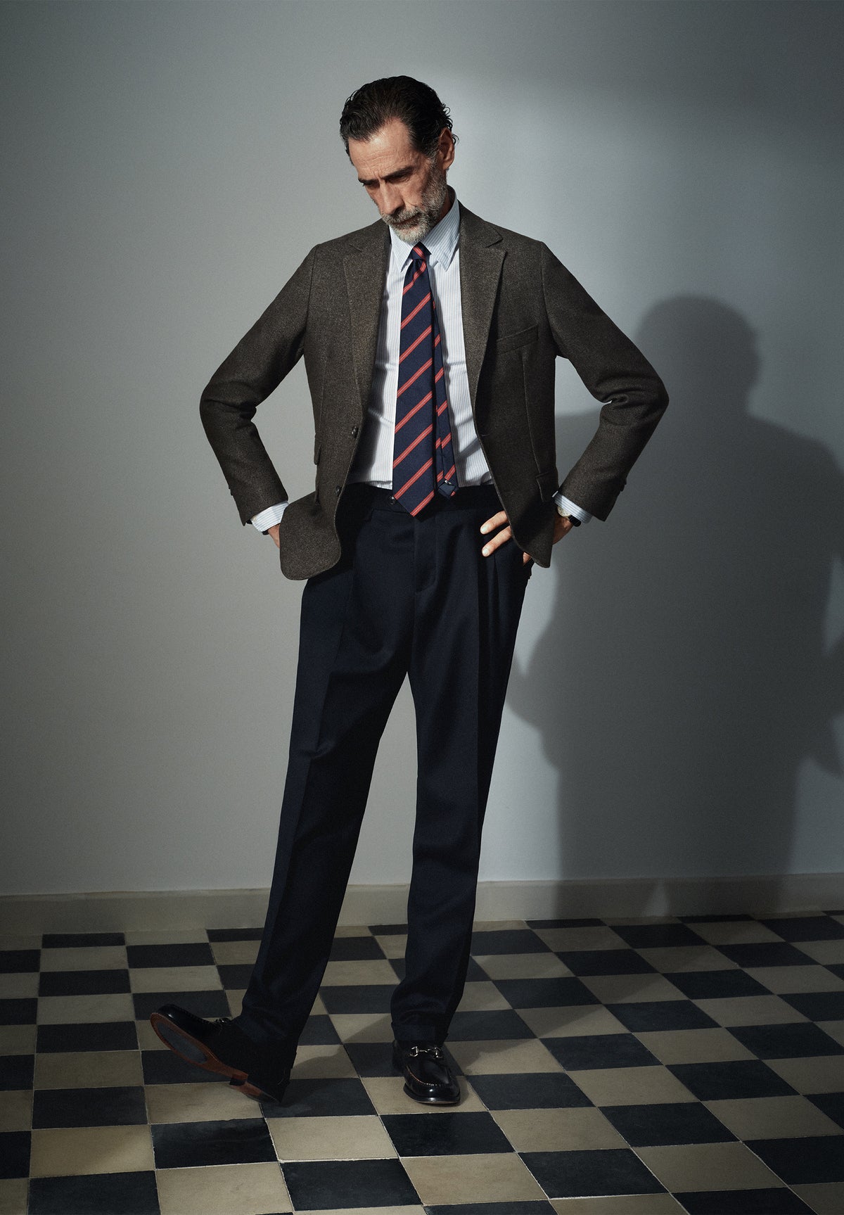 STRIPED SILK TIE