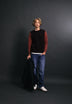 CONTRAST KNIT SWEATER