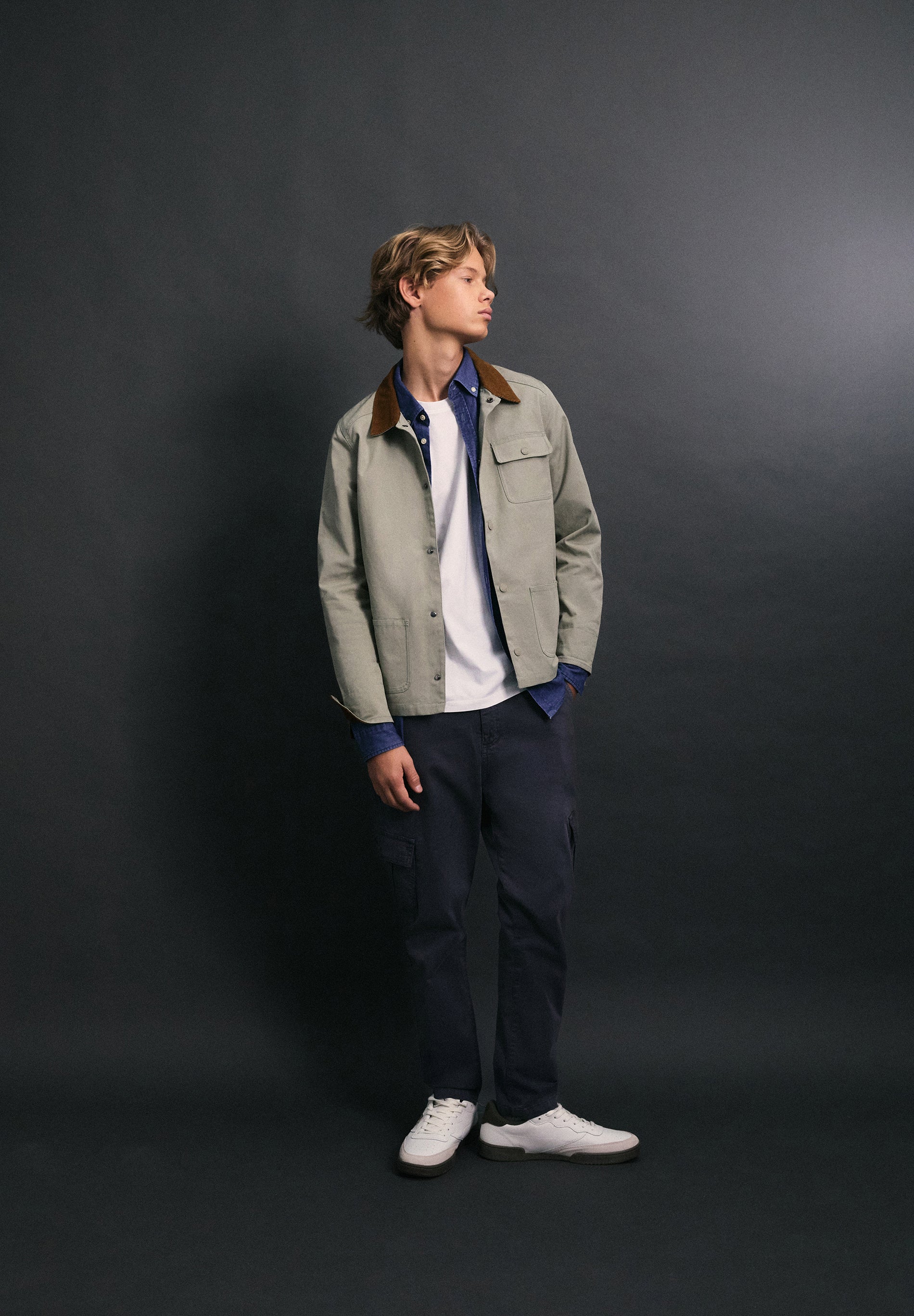 JACKET WITH SHIRT COLLAR