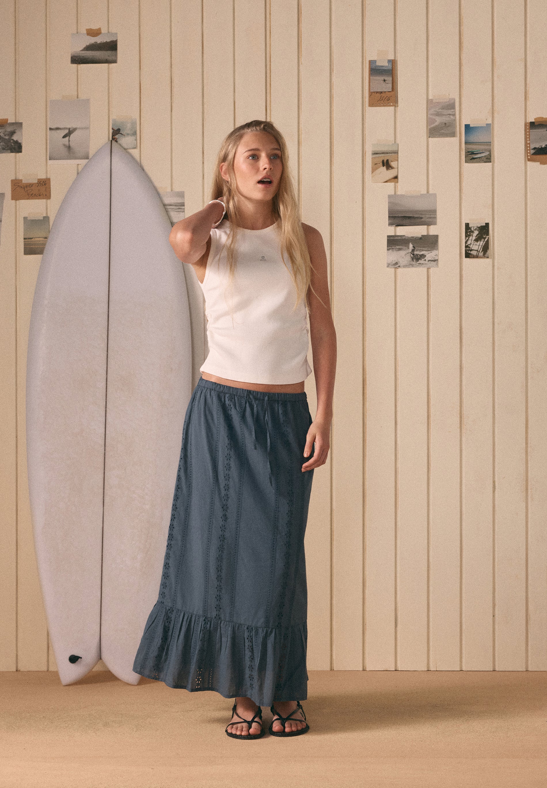 COTTON SKIRT WITH EMBROIDERY