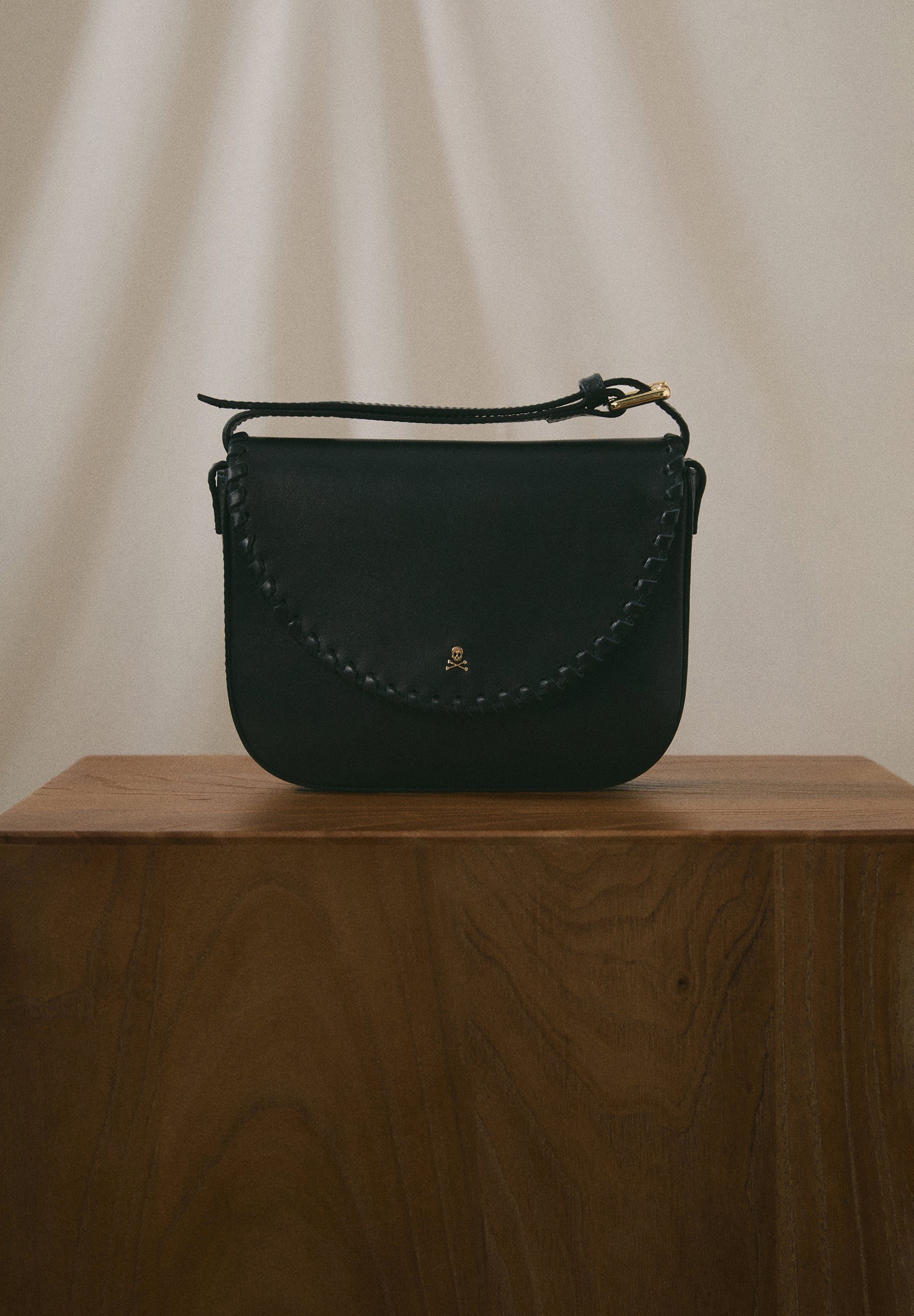 BRAIDED LEATHER CROSSBODY BAG