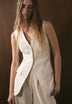 TEXTURED LINEN WAISTCOAT