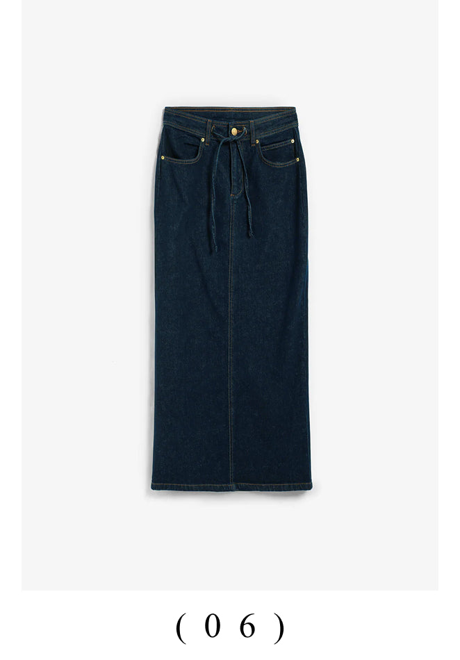 DENIM MIDI SKIRT