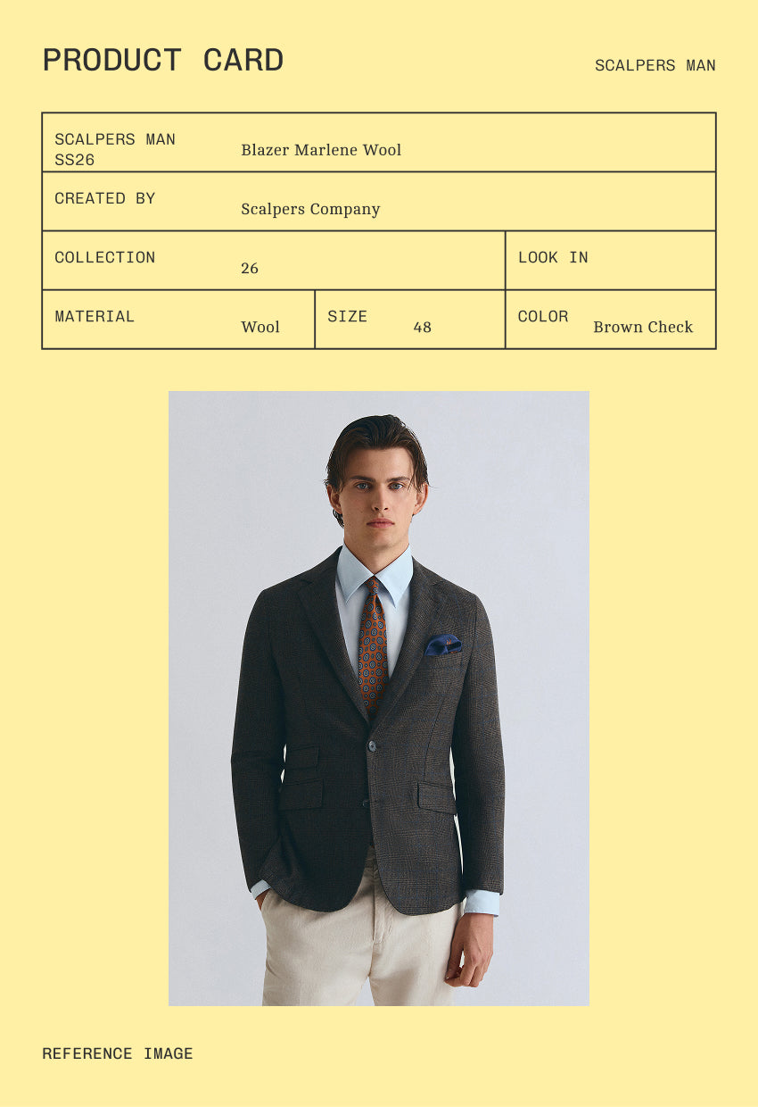 CHECKED WOOL BLAZER