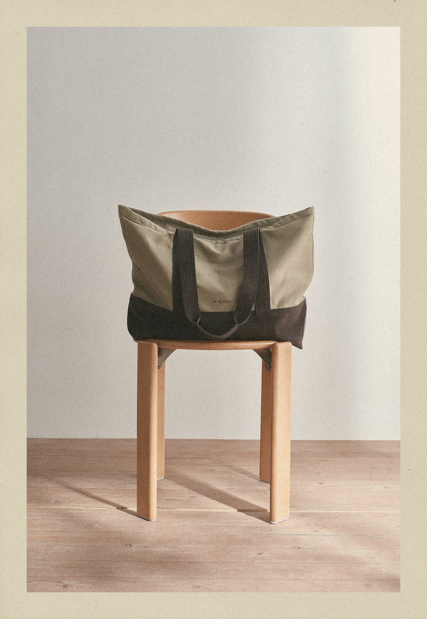 COTTON AND SUEDE TOTE BAG